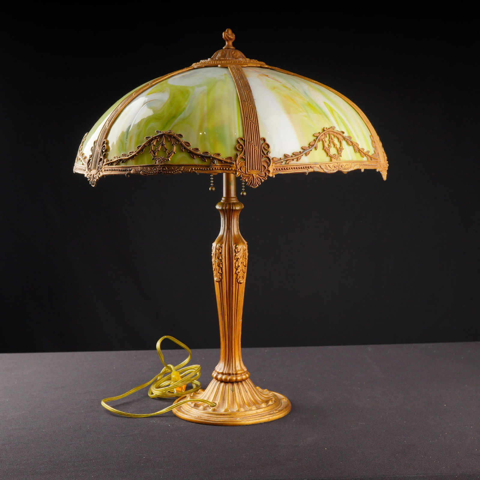 American Slag Glass Table Lamp (1 of 5)