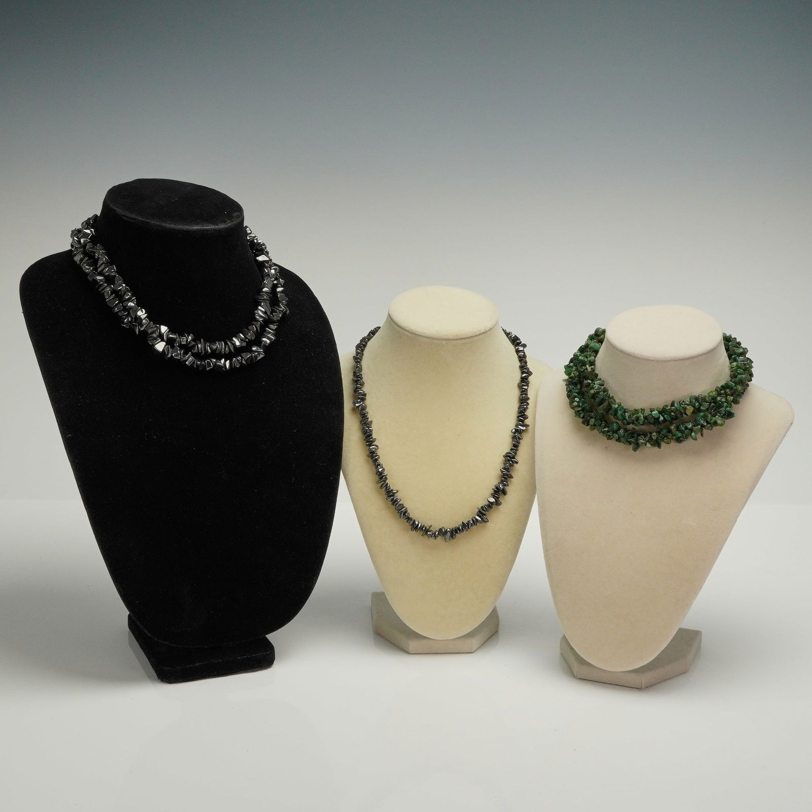 A Trio of Contemporary Gem Chip Necklaces (1 of 4)