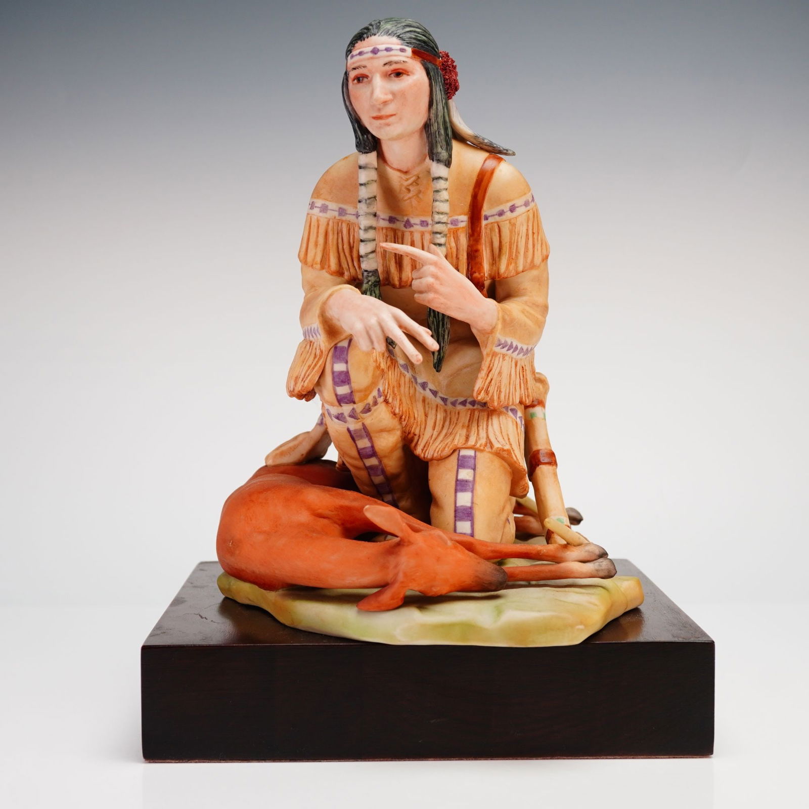 Cybis Onondaga Hiawatha Native American Sculpture w/Base (1 of 4)