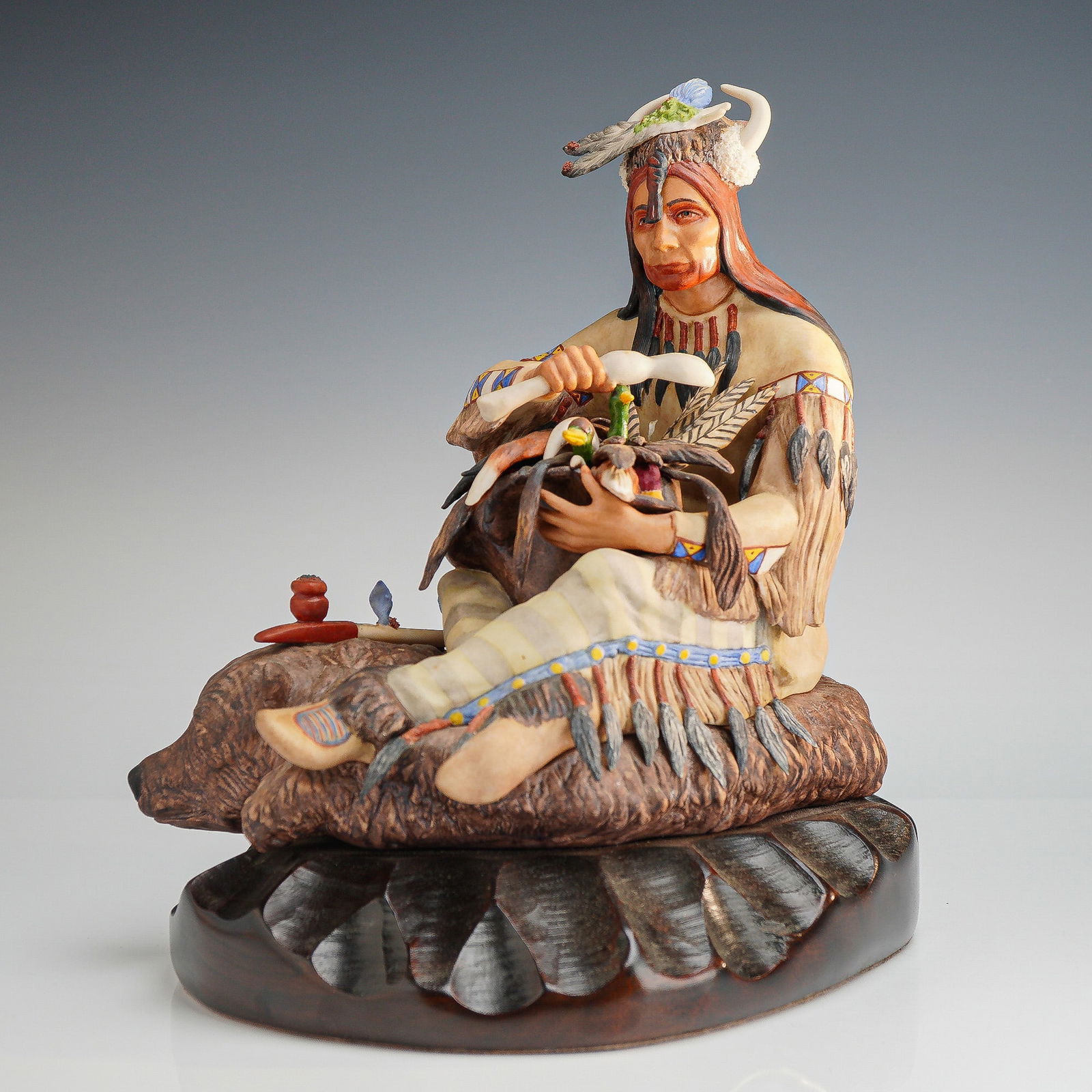 Cybis Porcelain Figurine, Blackfeet Beaverhead Medicine Man (1 of 4)