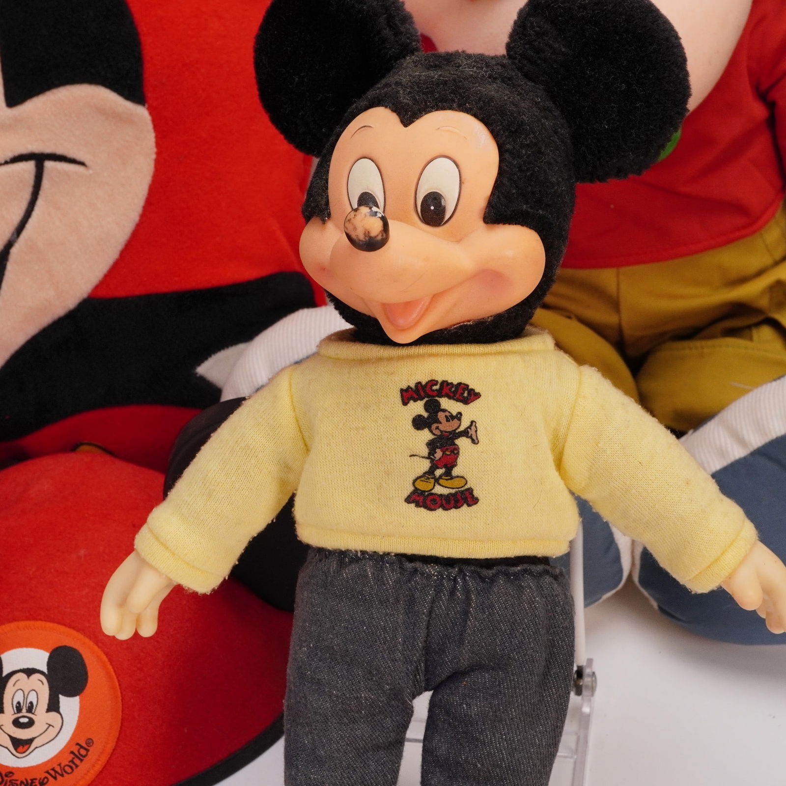 6pc Vintage Mickey Mouse Plushies and Hat - 2