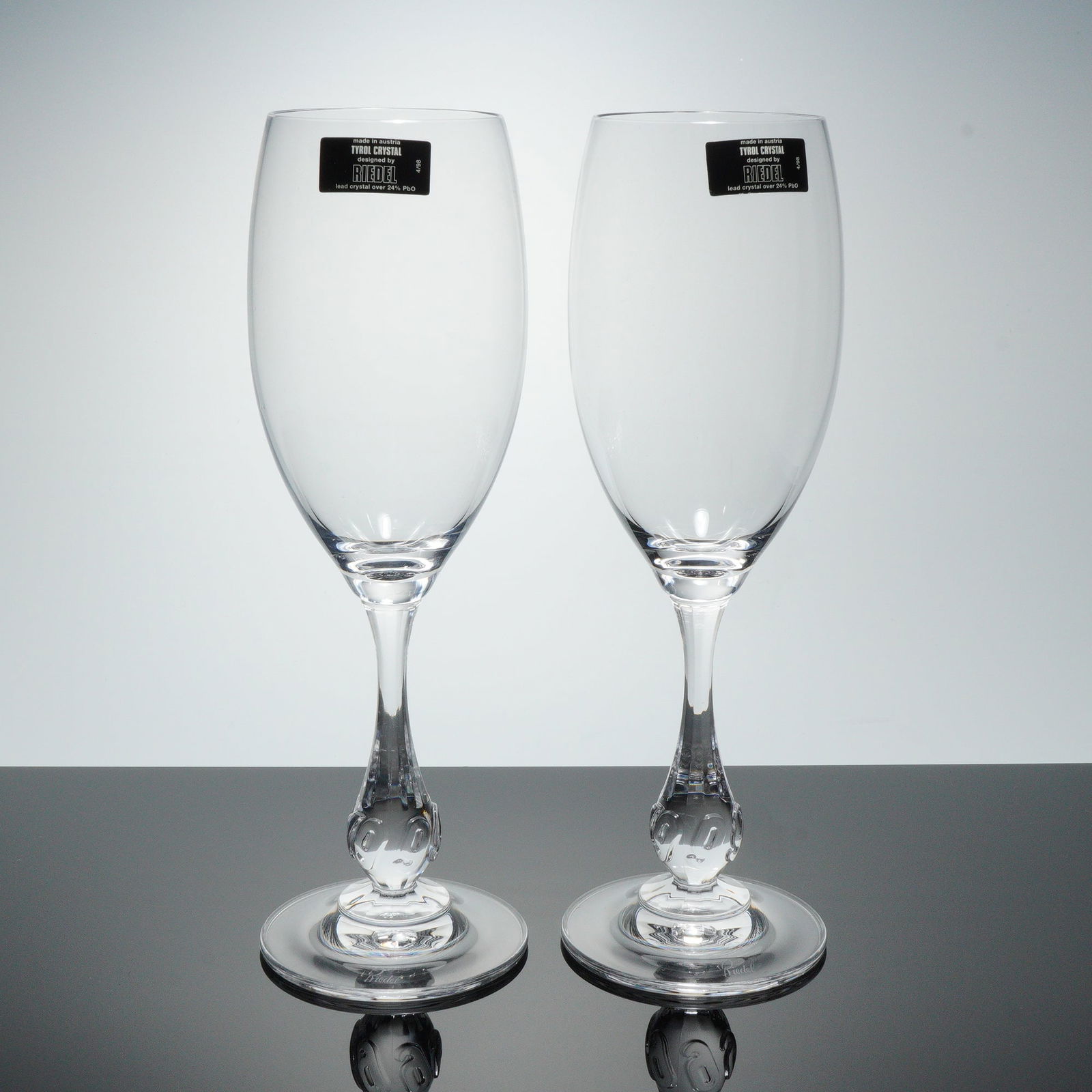 2pc Riedel Tyrol Crystal Toasting Glasses, Pre Millennium (1 of 4)