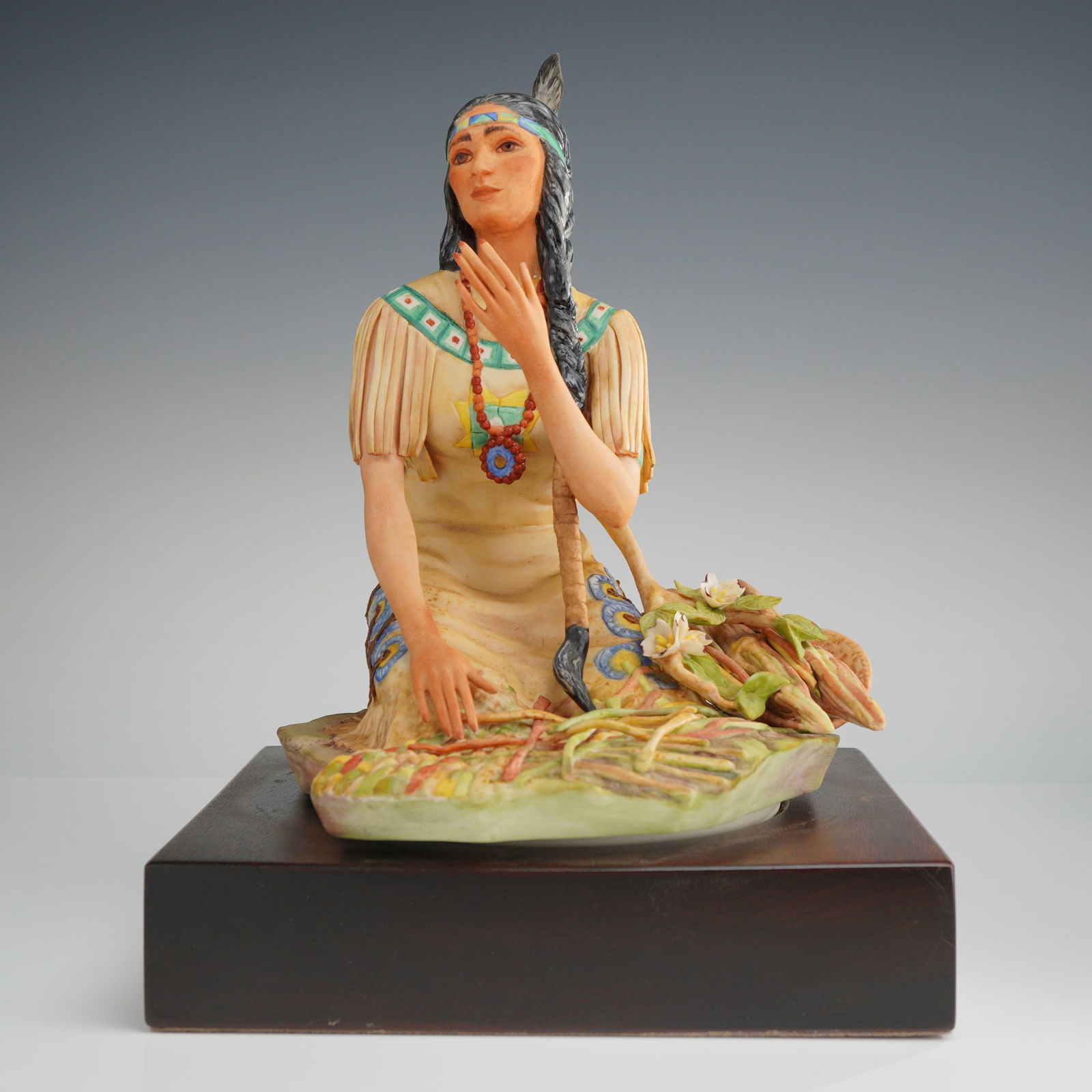 Cybis Porcelain Figurine, Dakota Minnehaha with Base (1 of 4)