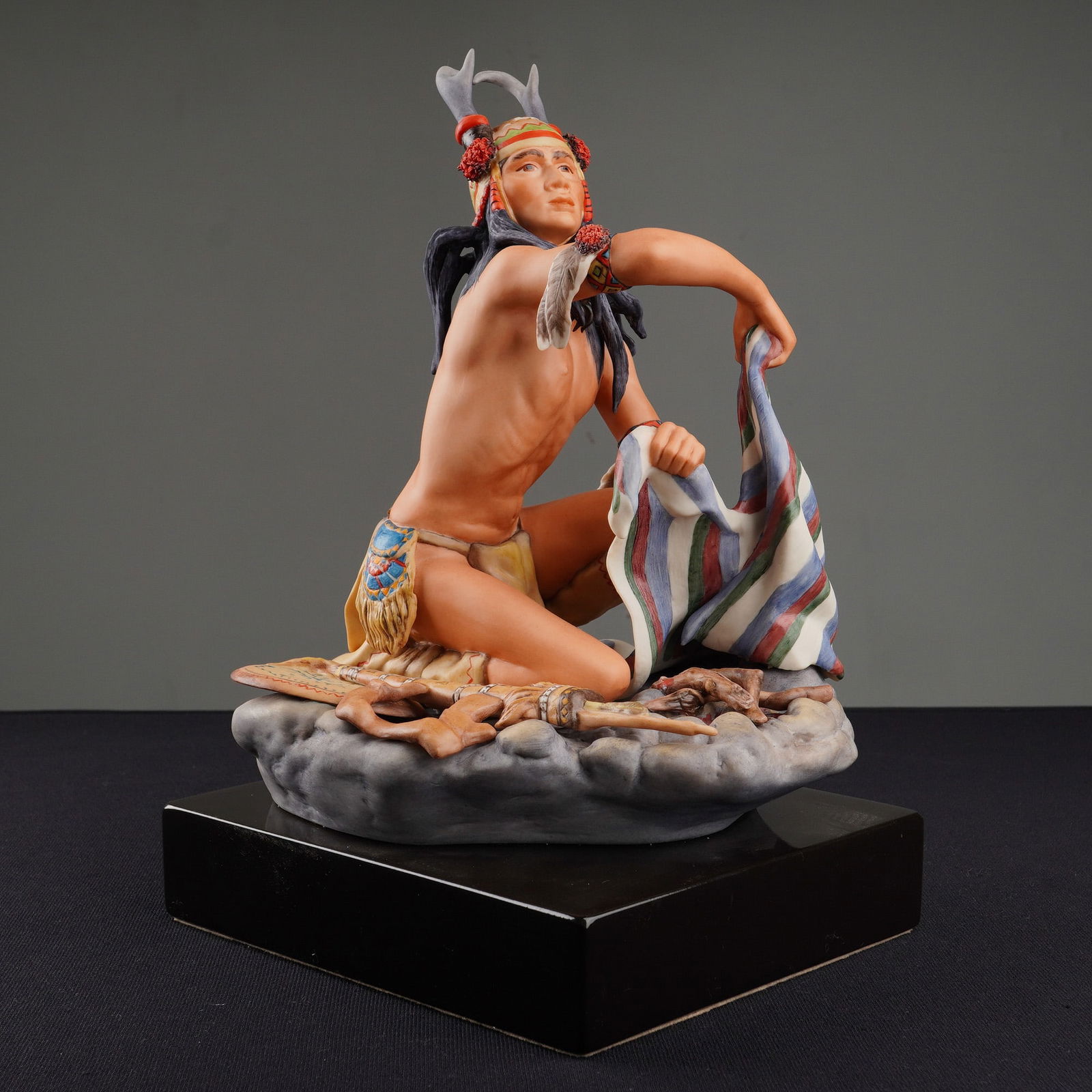 Cybis Porcelain Sculpture Apache Chato, Limited Edition from Apache Series (1 of 5)