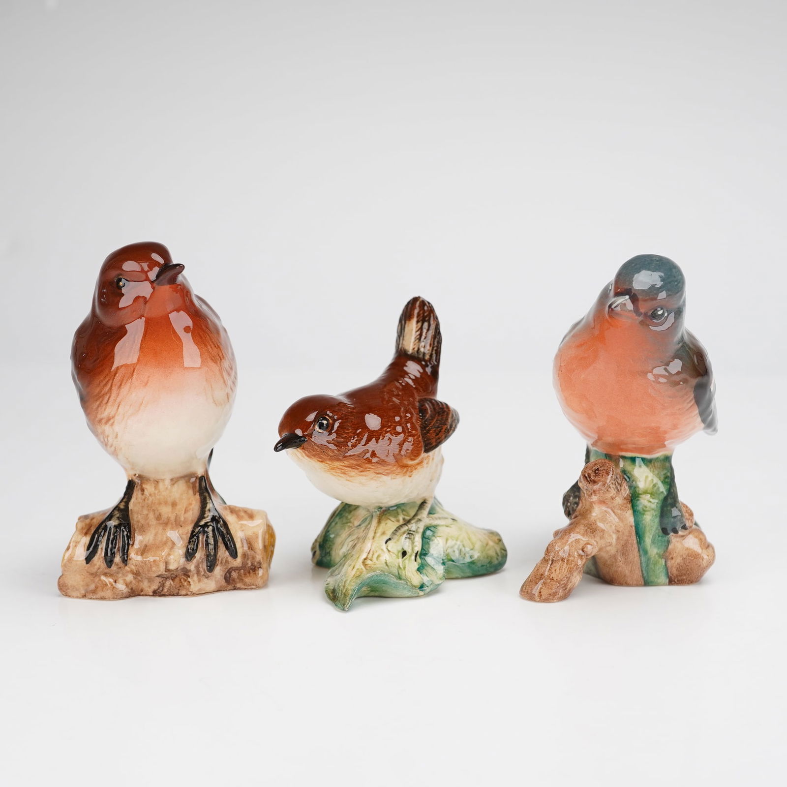 3pc Beswick Bird Figurines, Robin, Chaffinch, and Wren (1 of 3)