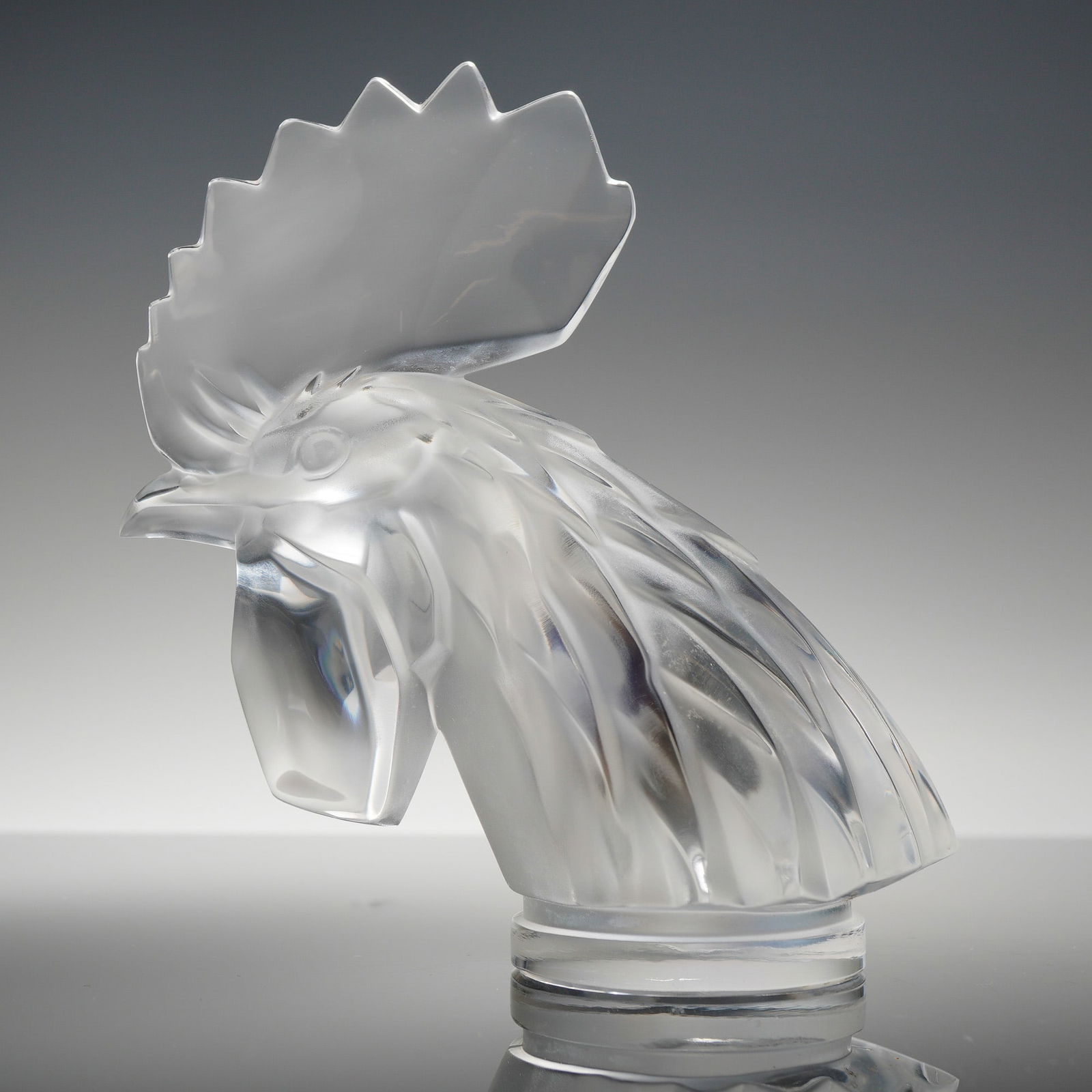 Lalique Crystal Mascot, Tete de Coq (1 of 4)