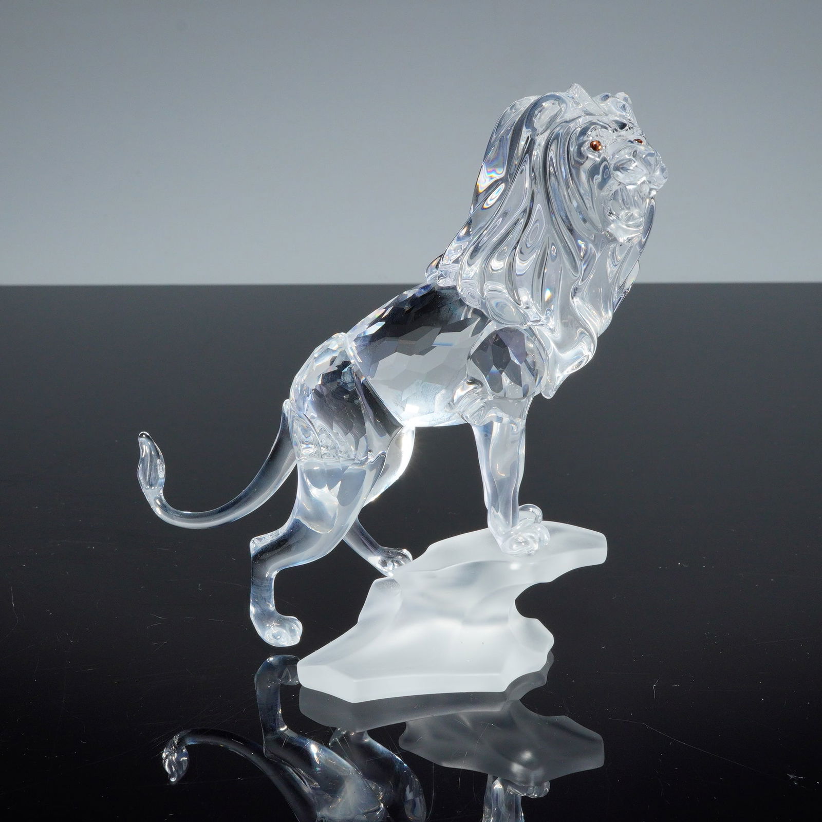 Swarovski Crystal Figurine, Lion Standing on a Rock (1 of 5)