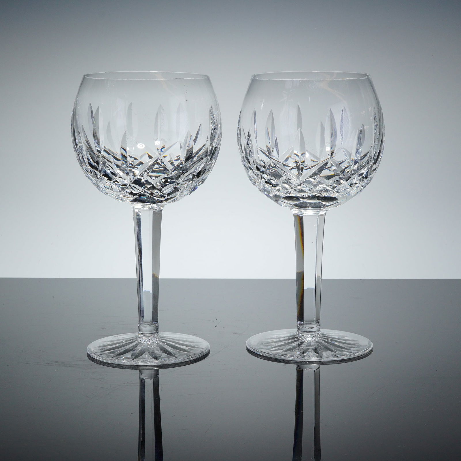 Pair of Waterford Crystal Balloon Wine Glasses, Lismore (1 of 4)