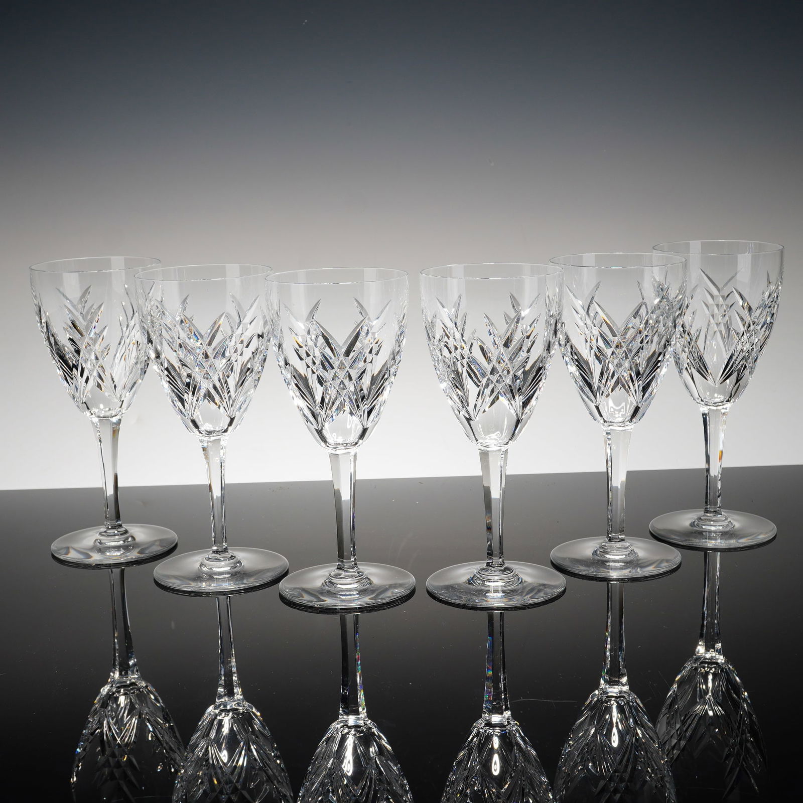 Set of 6 Baccarat Crystal Water Goblets, Auvergne (1 of 4)