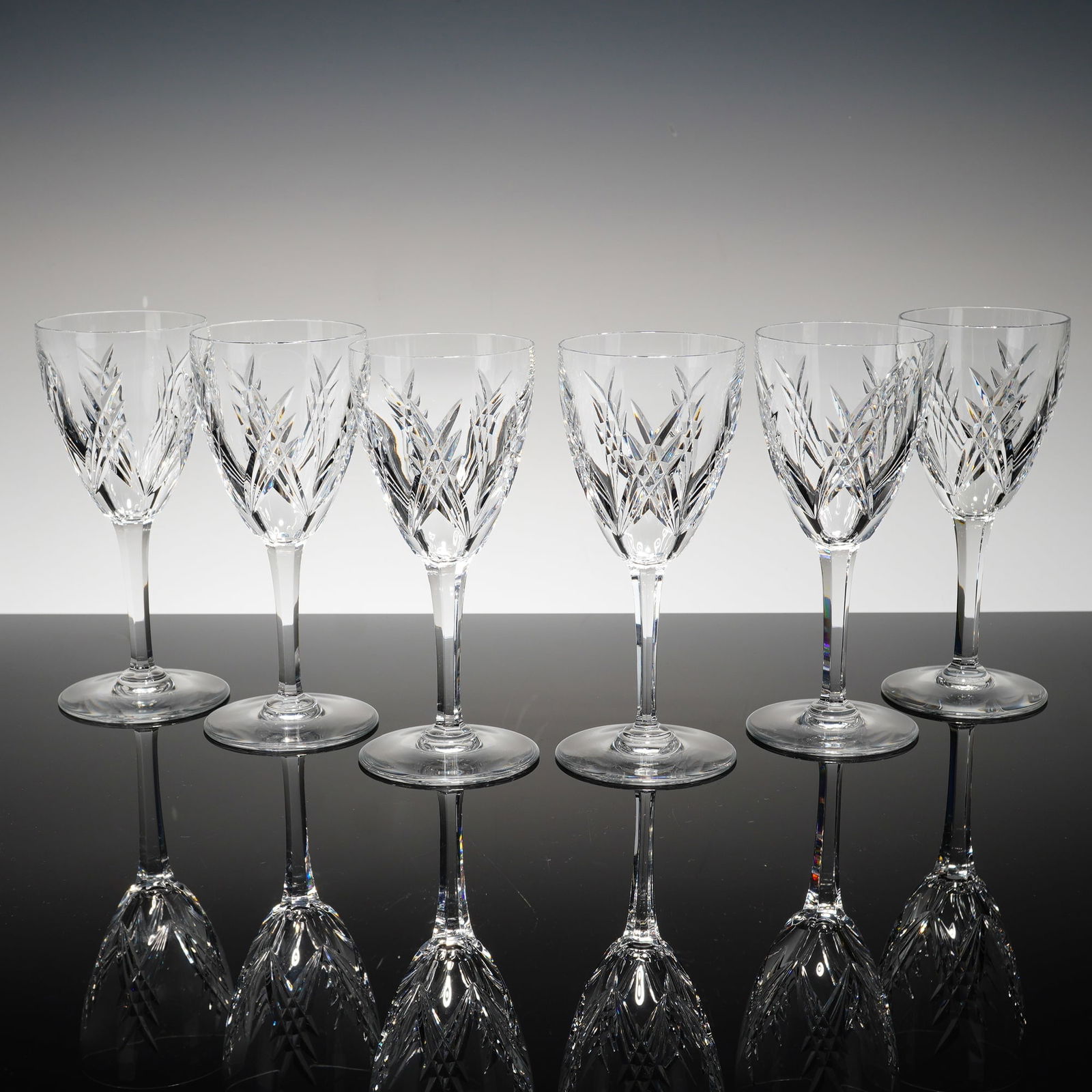 Set of 6 Baccarat Crystal Wine Glasses, Auvergne (1 of 4)