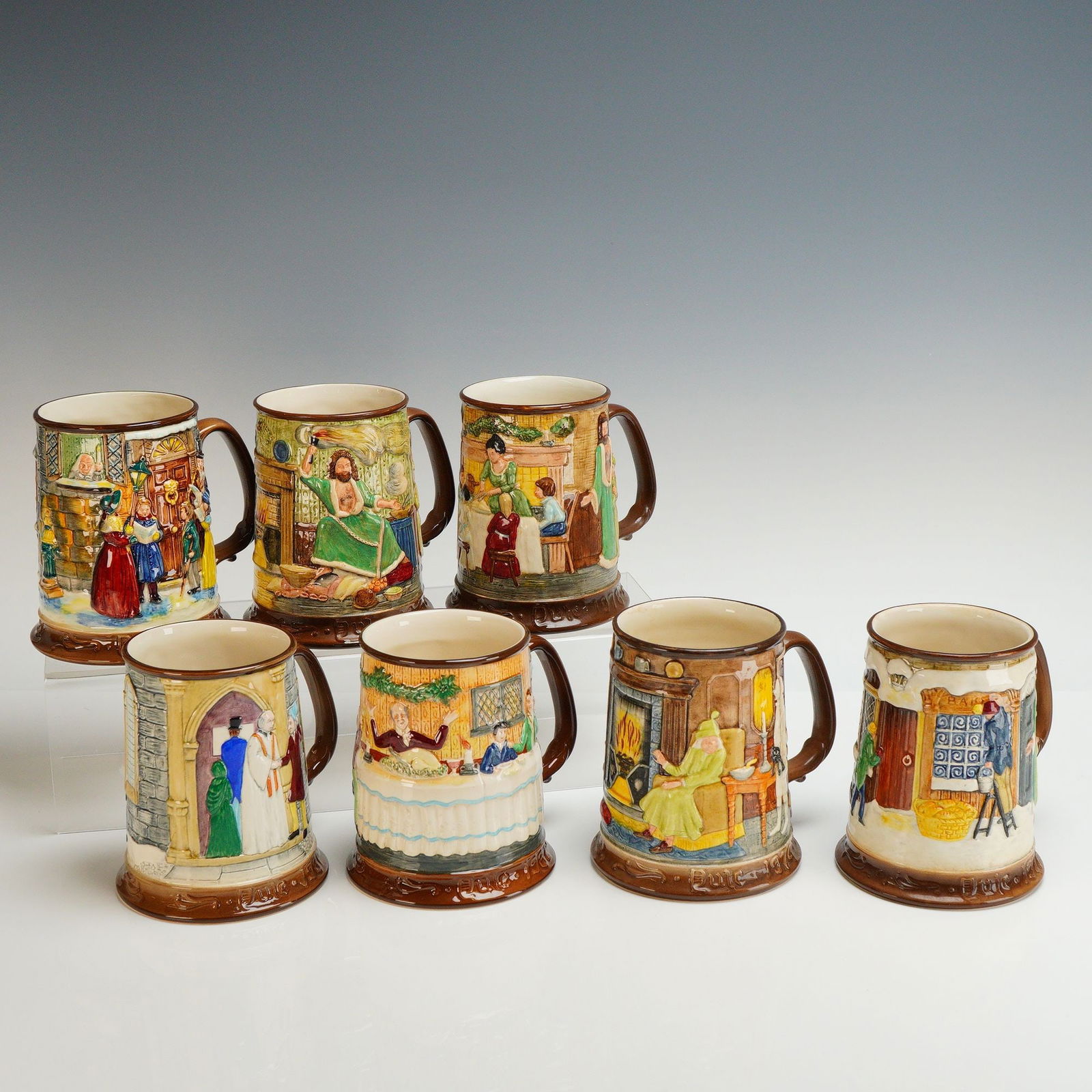 7pc Royal Doulton Seriesware Jugs, John Beswick A Christmas Carol Tankards (1 of 3)