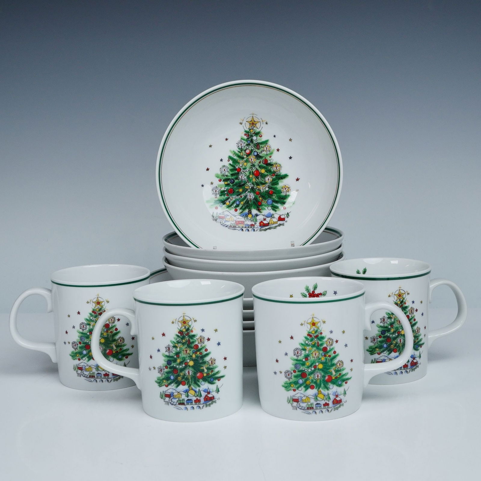 12pc Salem Christmas Eve Porcelain Dinnerware Set for Four (1 of 4)
