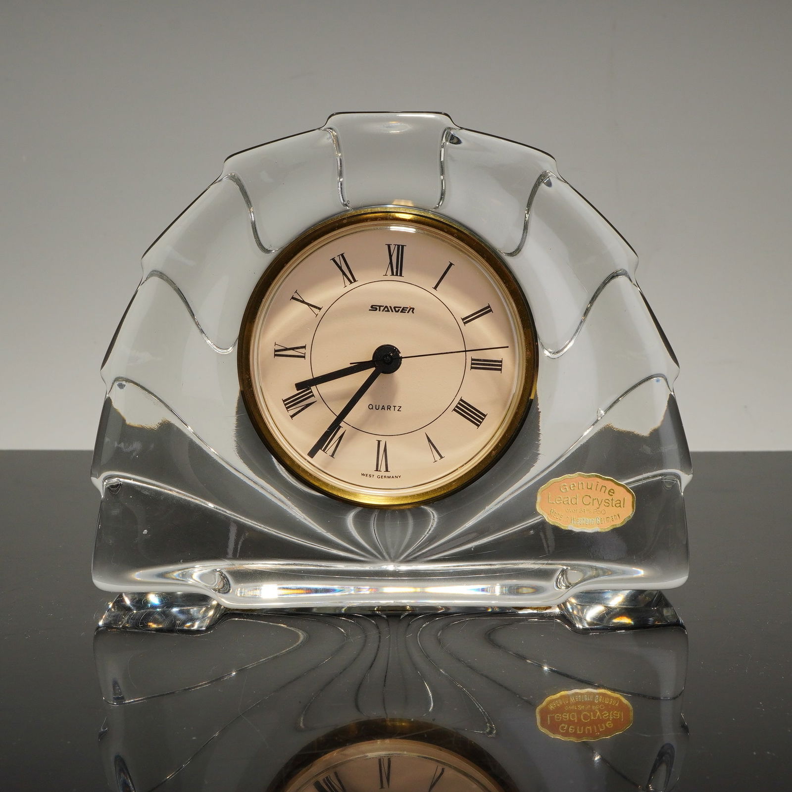 Staiger Quartz West German Crystal Mantel Clock (1 of 4)