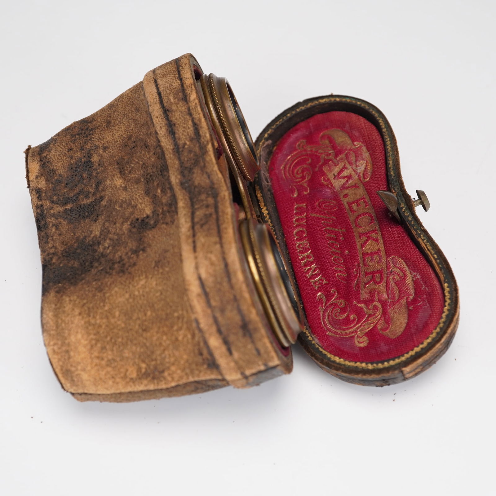 W. Ecker Opticien Lucerne Opera Glasses with Case - 5