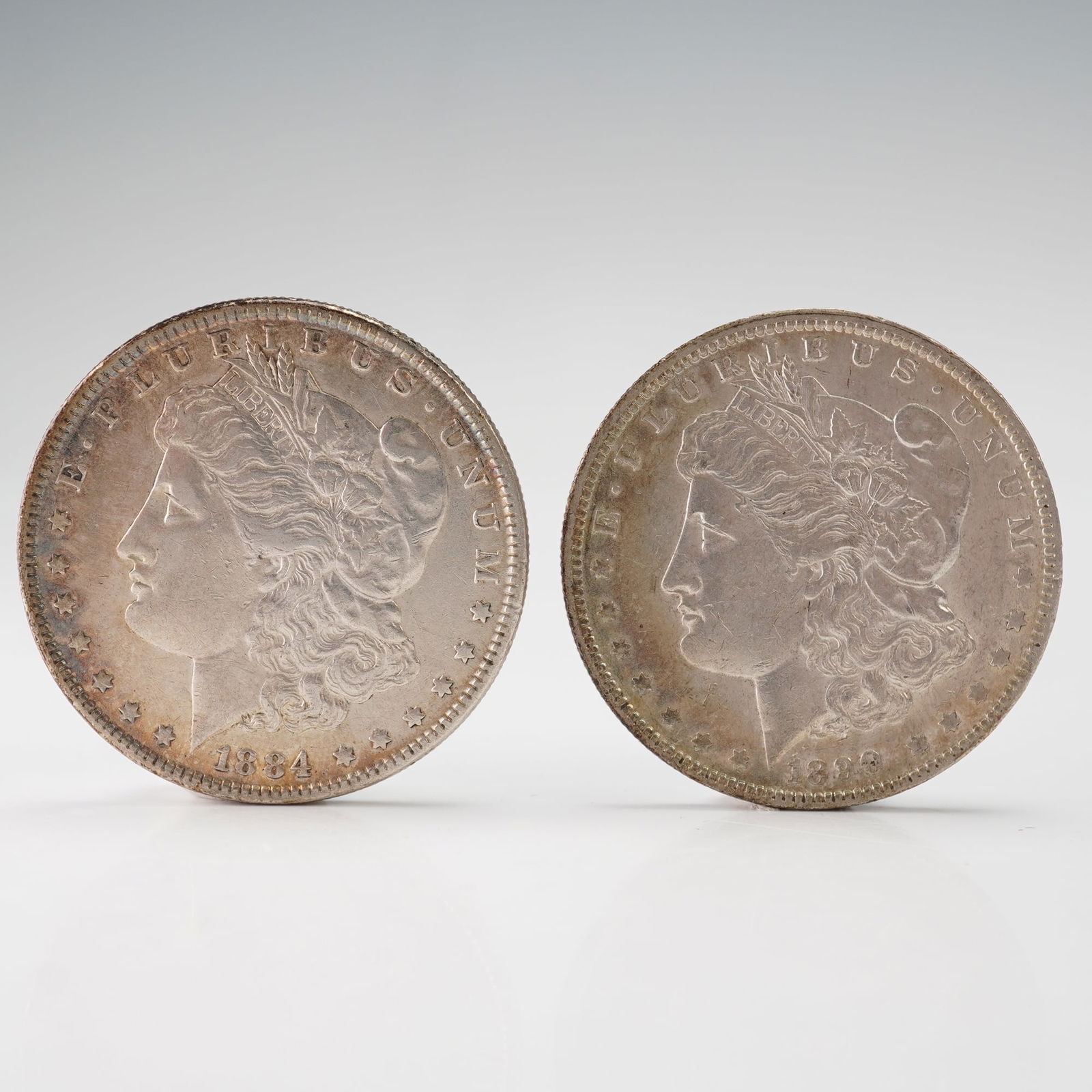 2pc 1884 - 1890-O Morgan Silver Dollars (1 of 2)