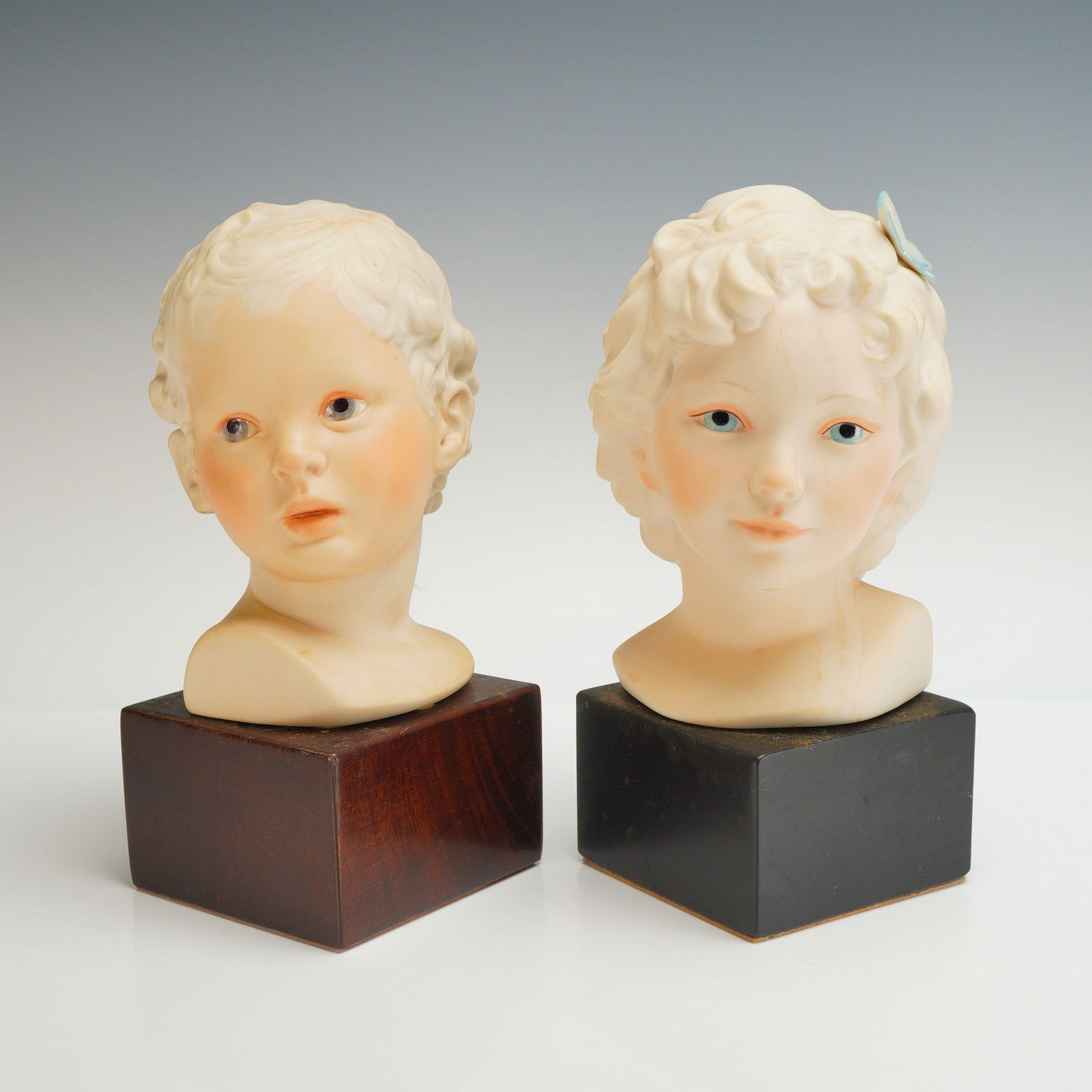 Pair of Cybis Porcelain Busts, Eros and Psyche (1 of 4)
