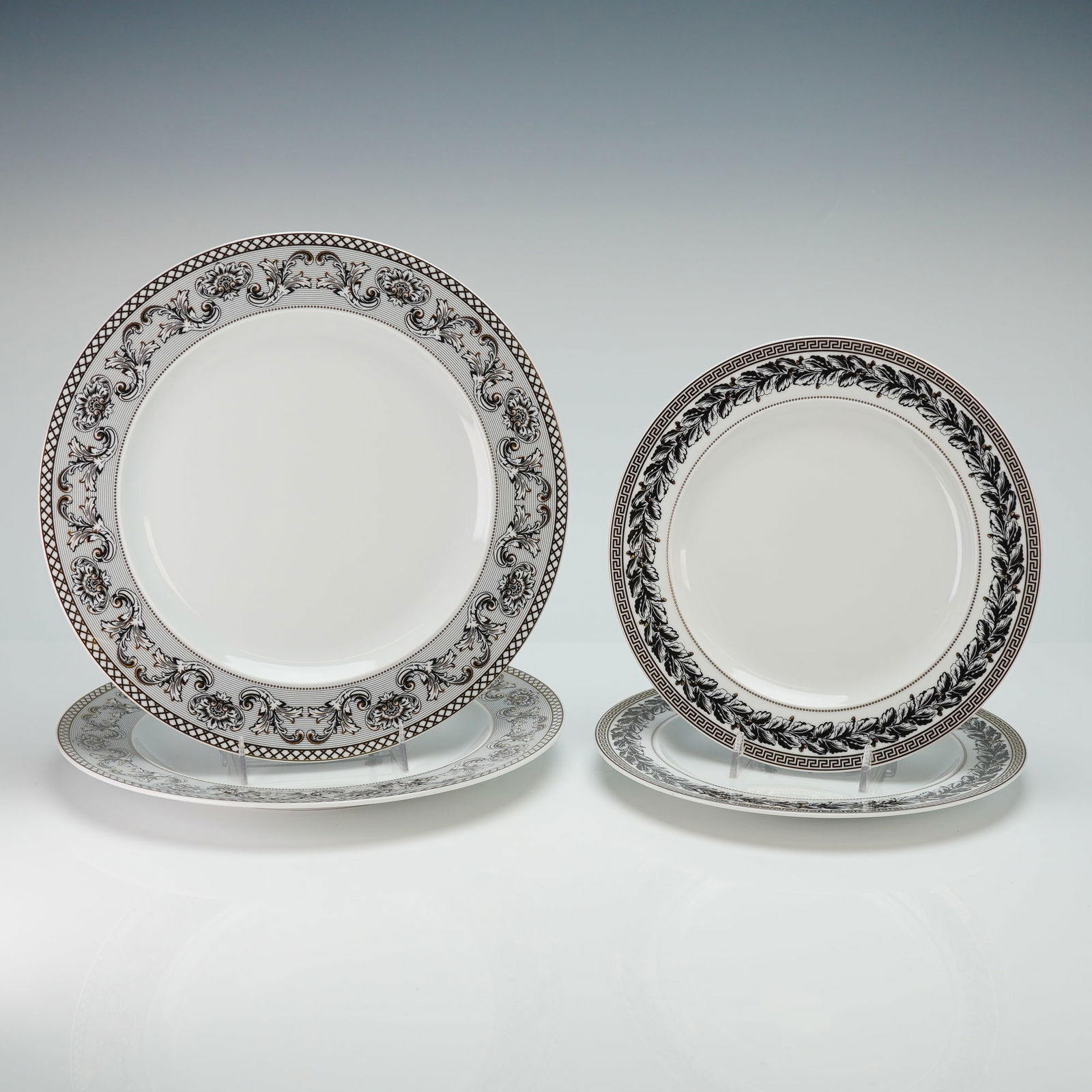 4pc Versace Rosenthal Porcelain Plate Set, Marqueterie (1 of 5)