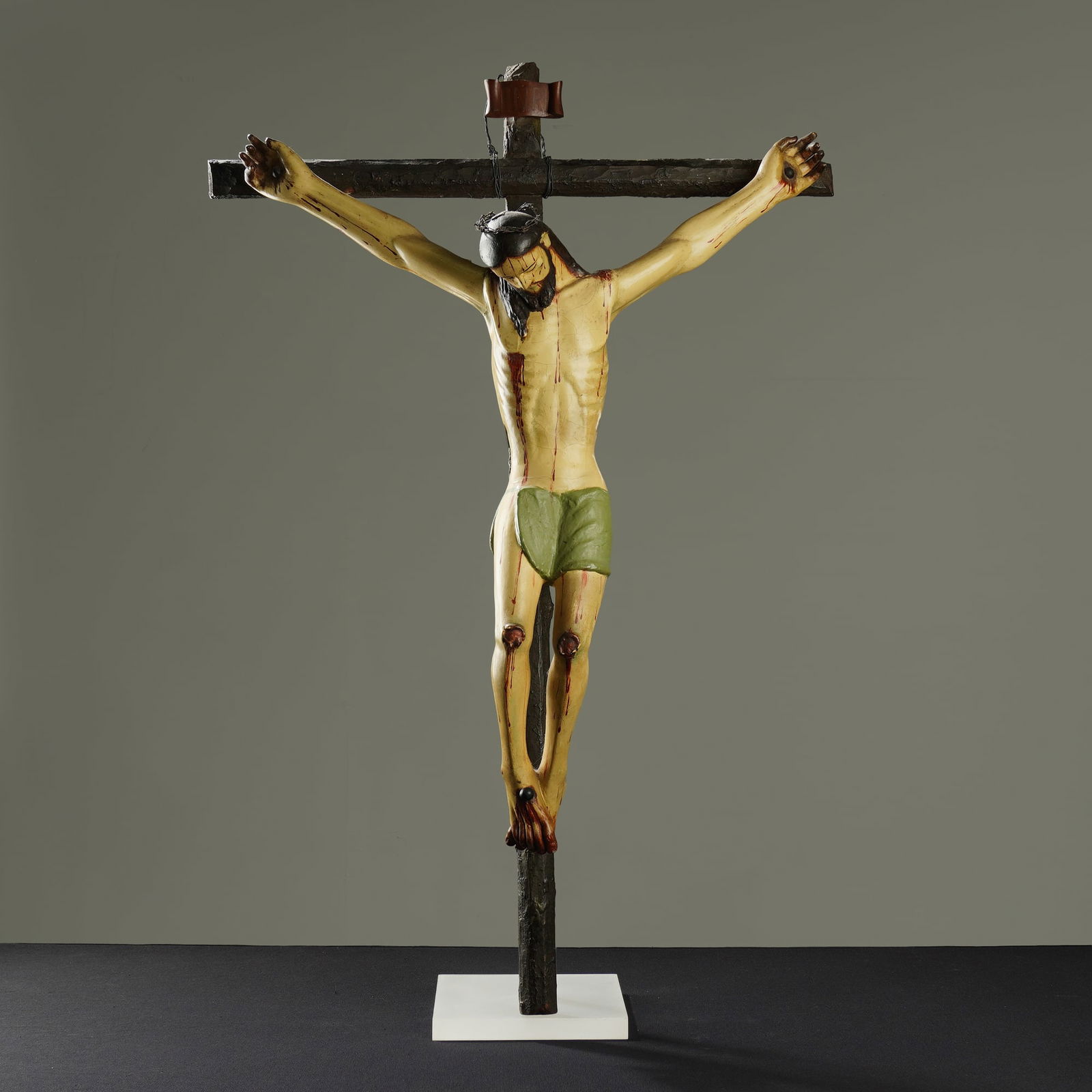 Carved Wood Crucified Christ on Cross (1 of 8)