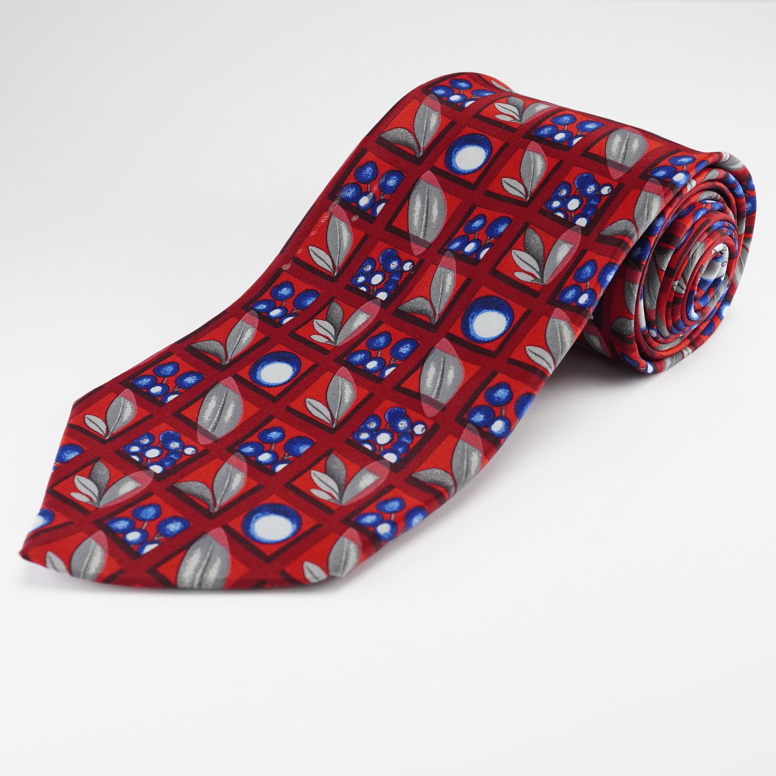 Ermenegildo Zegna Italian Silk Tie, Exclusive Geometric Pattern (1 of 5)