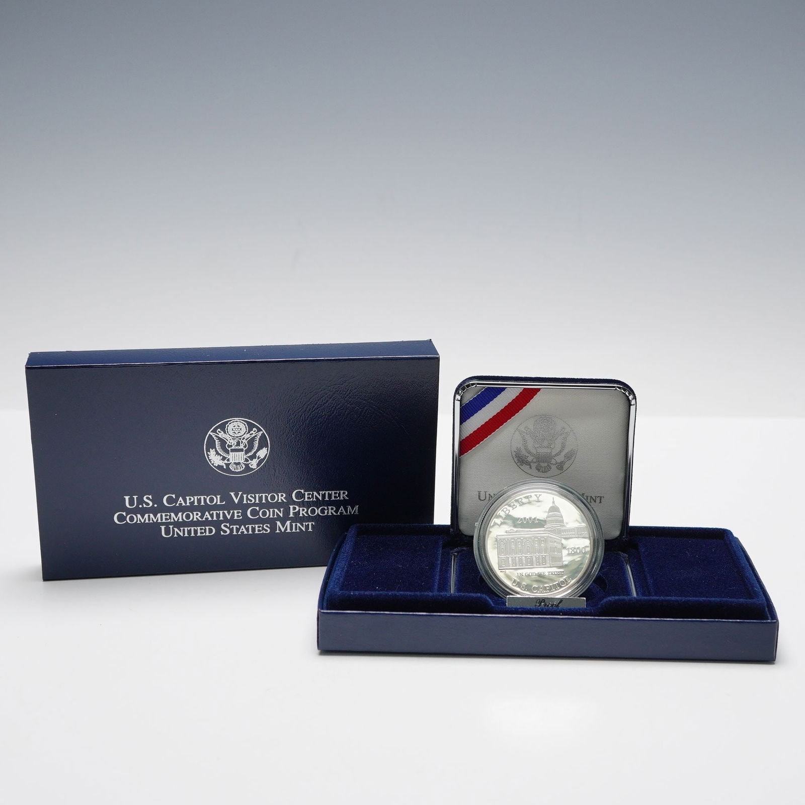 2001-P U.S. Capitol Visitor Center Proof Silver Dollar (1 of 3)