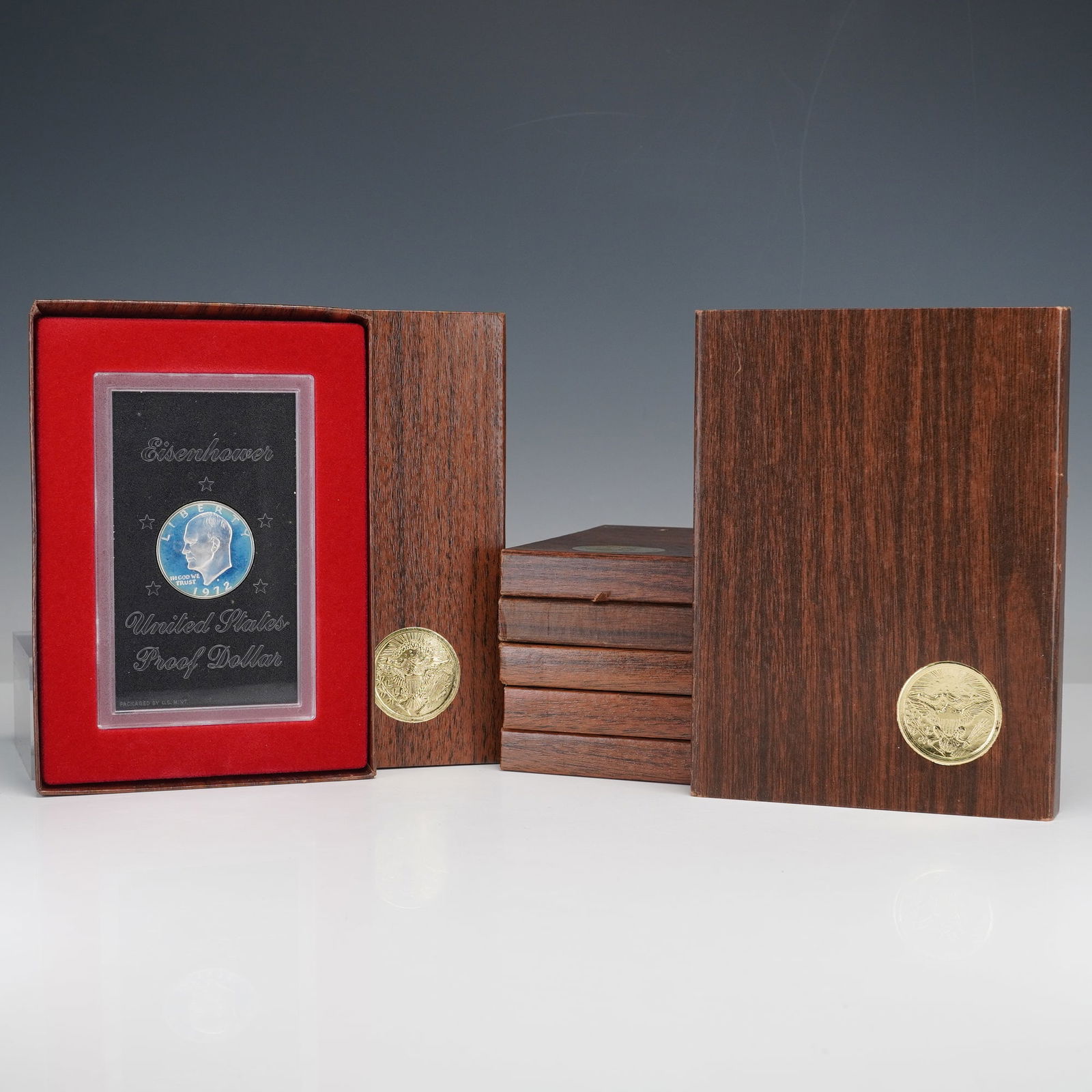 7pc 1971-S - 1974-S Silver Eisenhower Proof Dollars, Brilliant Uncirculated (1 of 5)