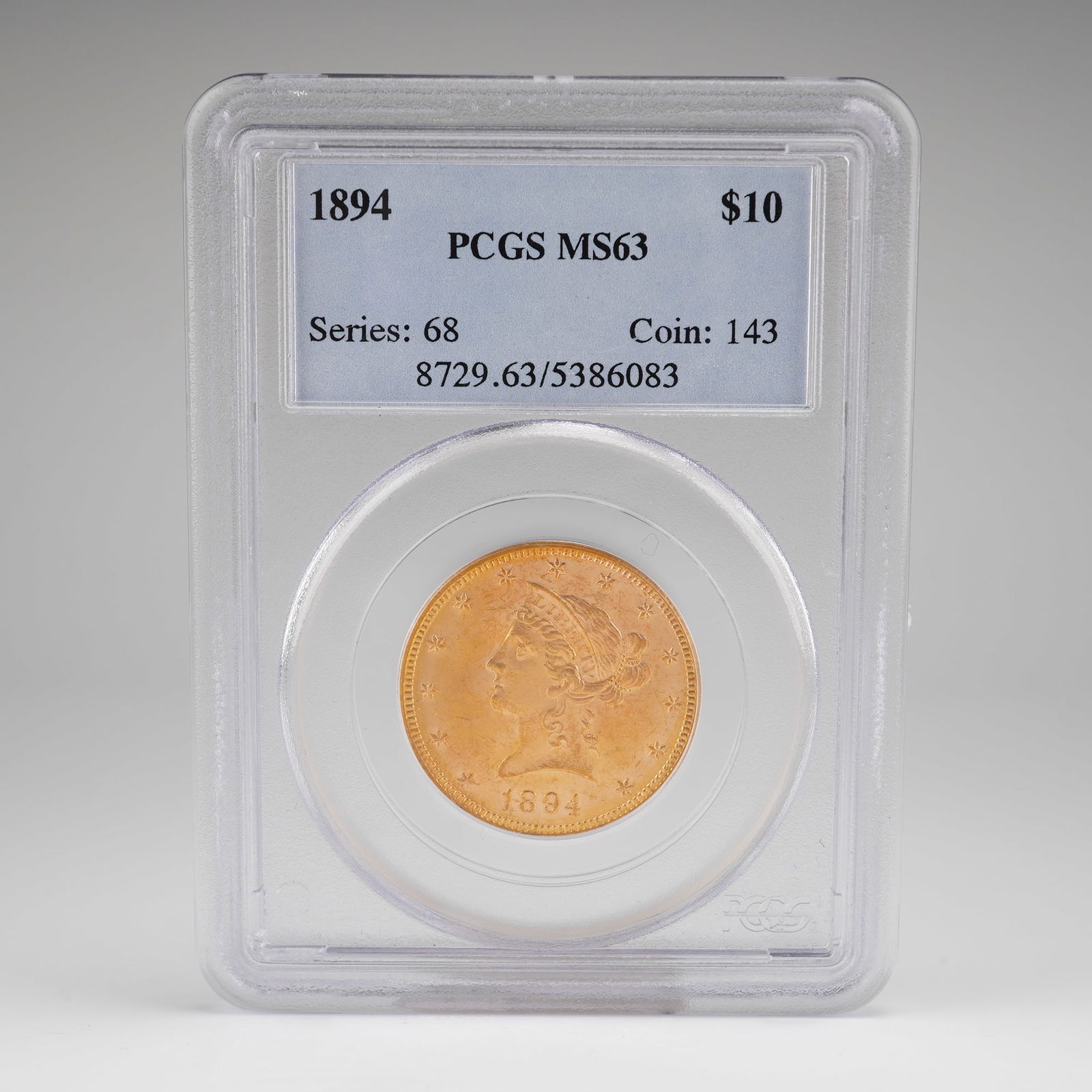 1894 $10 Liberty Head Gold Coin, PCGS MS63 (1 of 4)