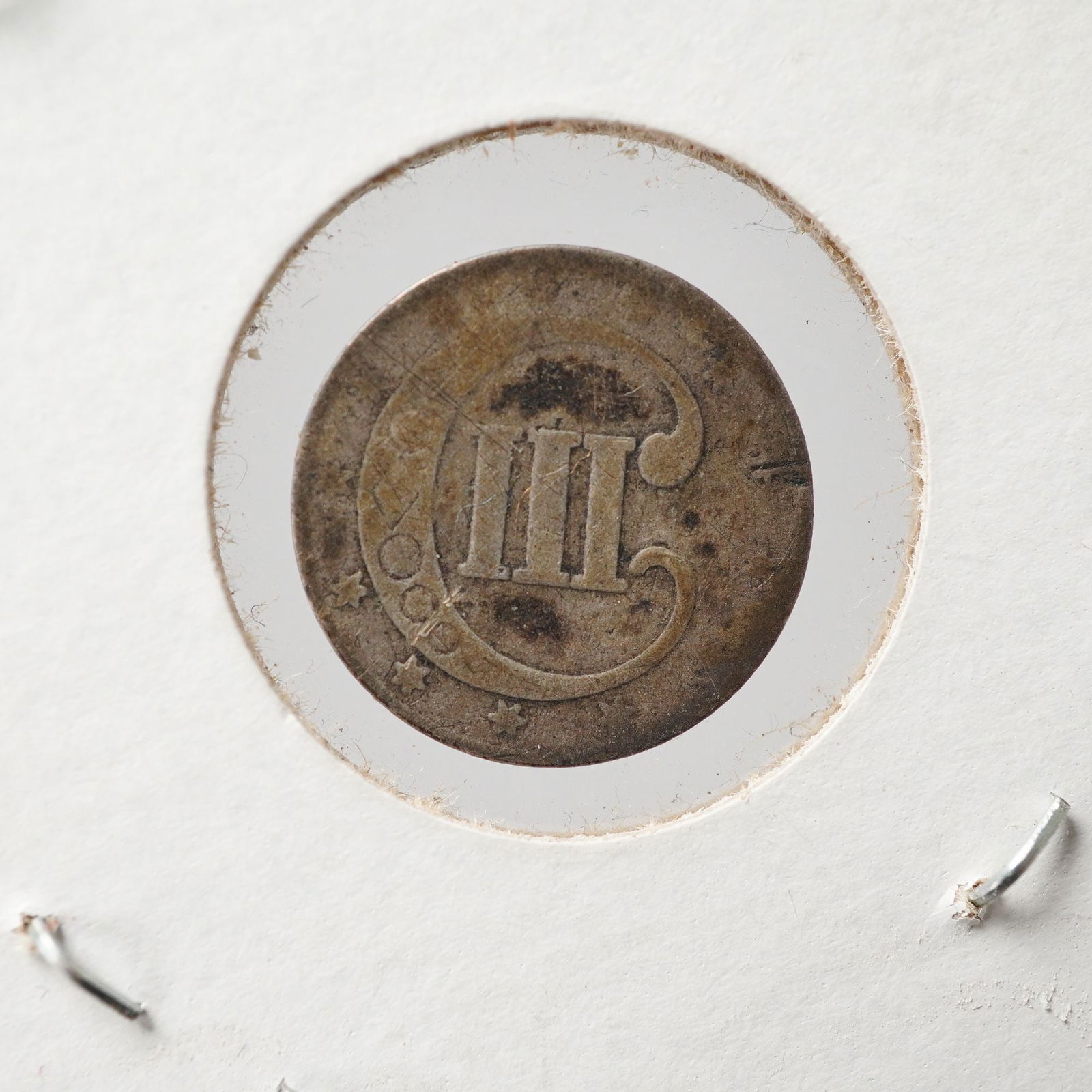 1852 Three Cent Silver Coin - 2