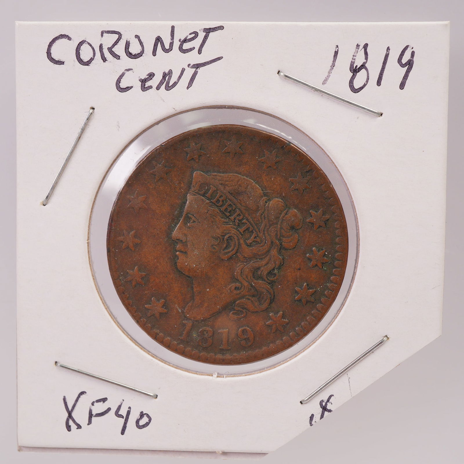 1819 United States Liberty Coronet Head One Cent Coin (1 of 4)
