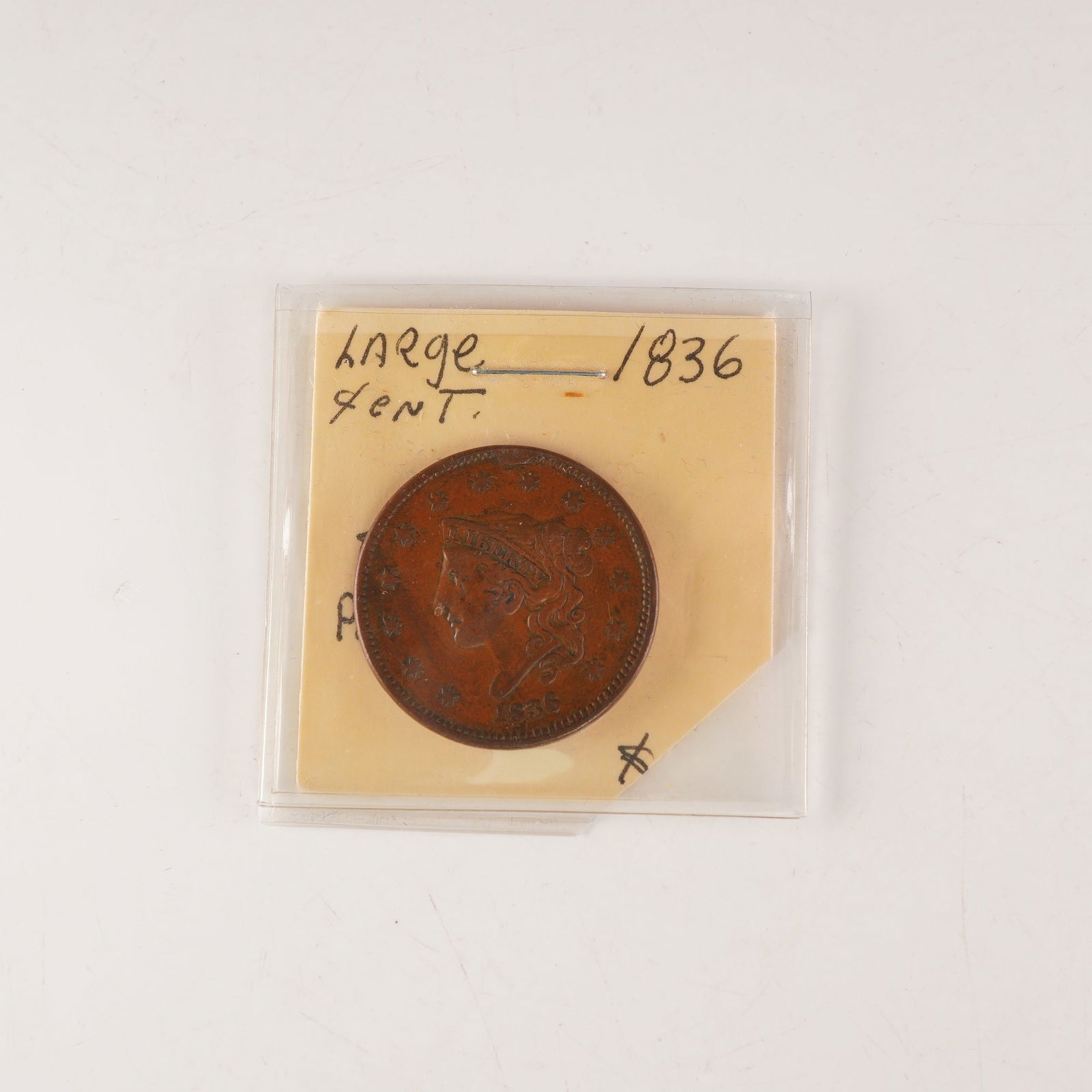 1836 U.S. Liberty Large One Cent, Mint Error on Rim (1 of 3)