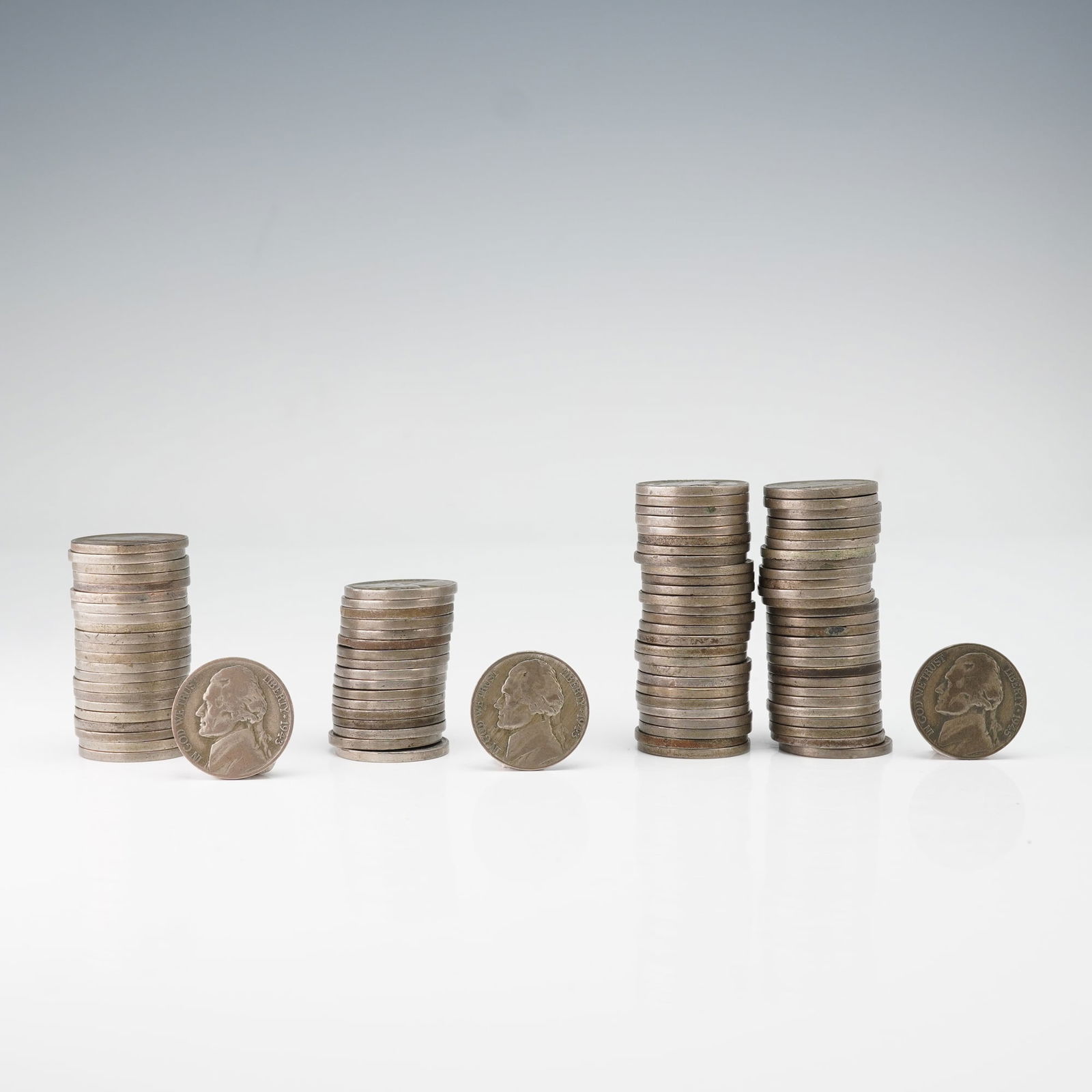 95pc 1942-1945 Jefferson Wartime Nickel Coins (1 of 5)