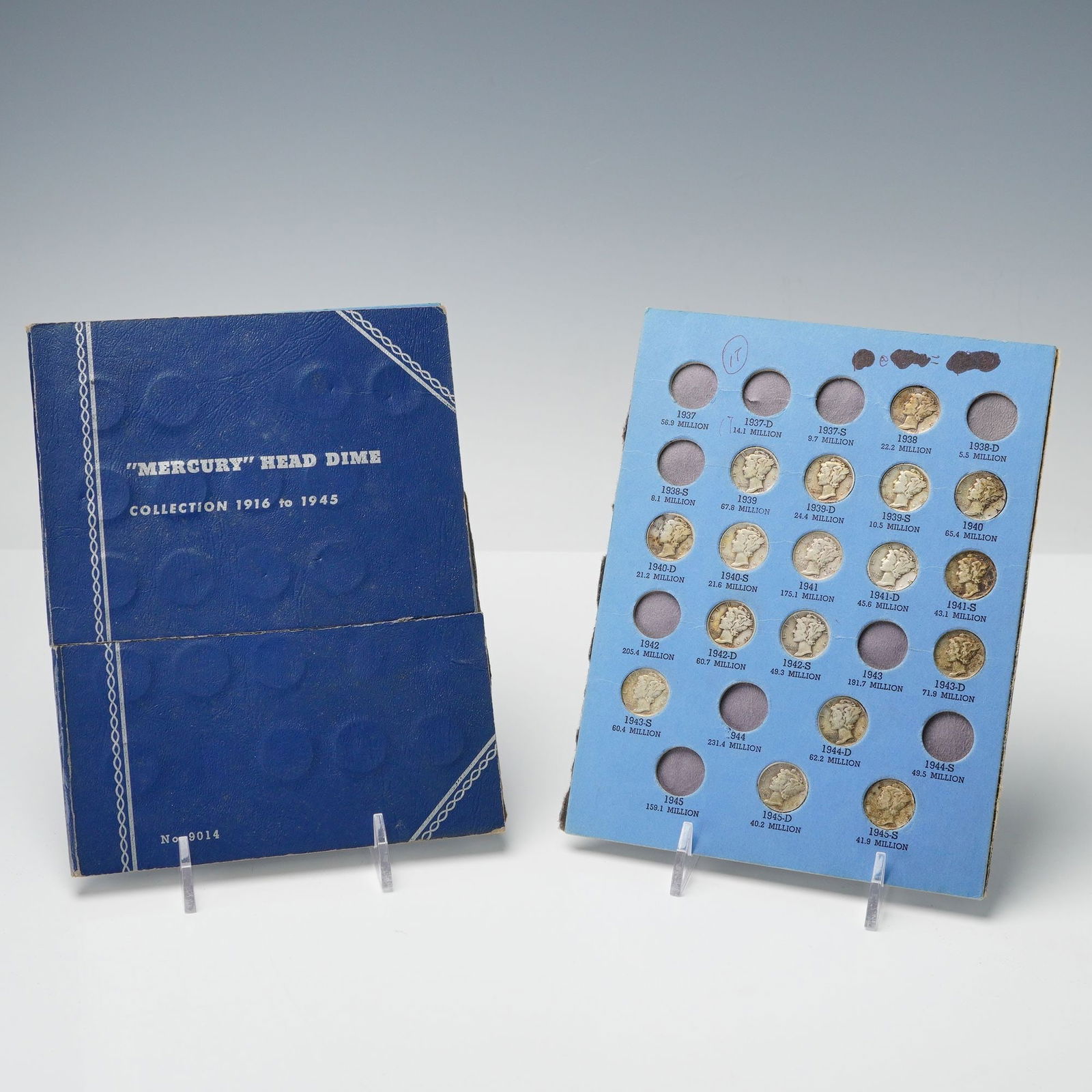 1916-1945 Mercury Head Dime, Incomplete, 57 Coins (1 of 3)