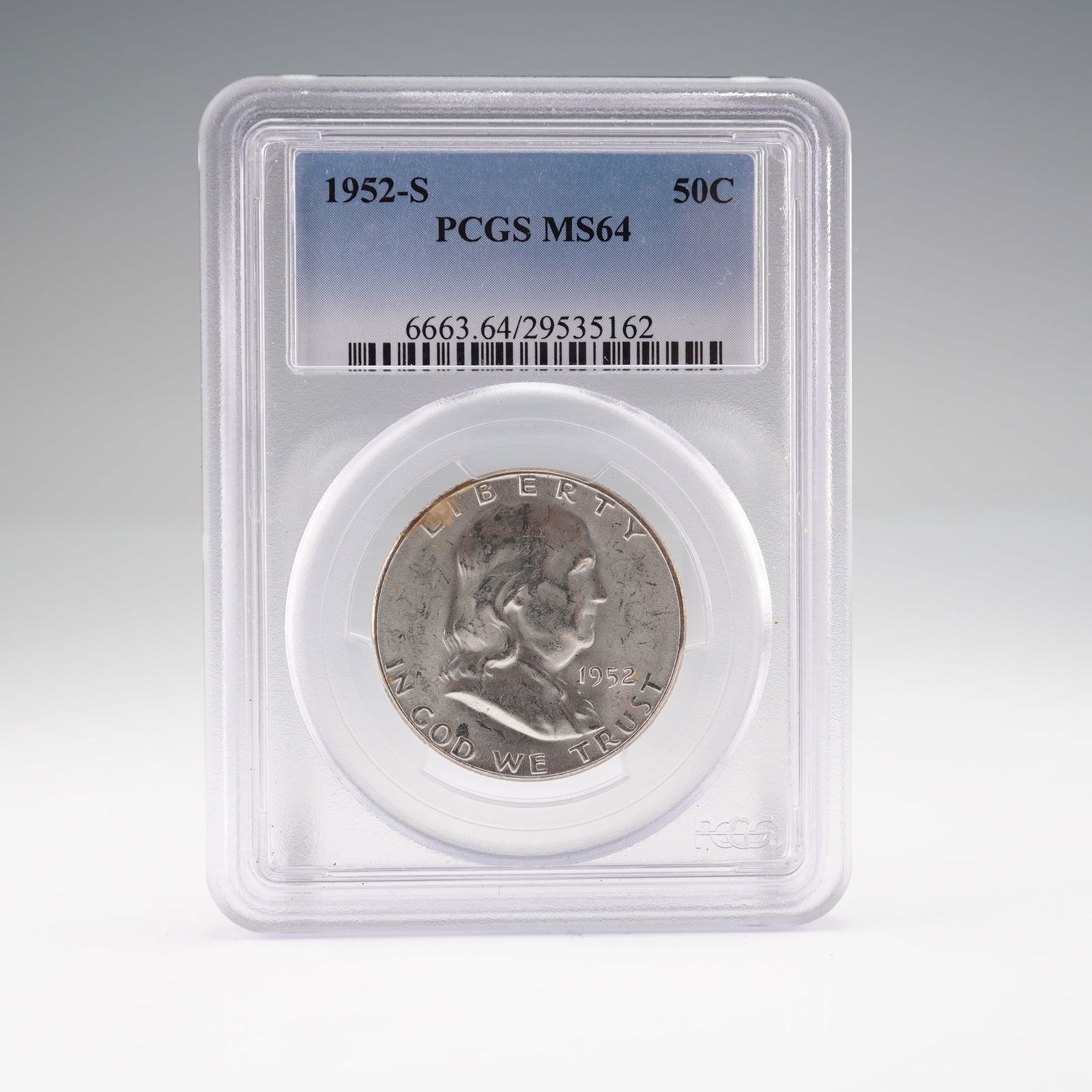 1952-S Franklin Half Dollar PCGS MS64 (1 of 2)