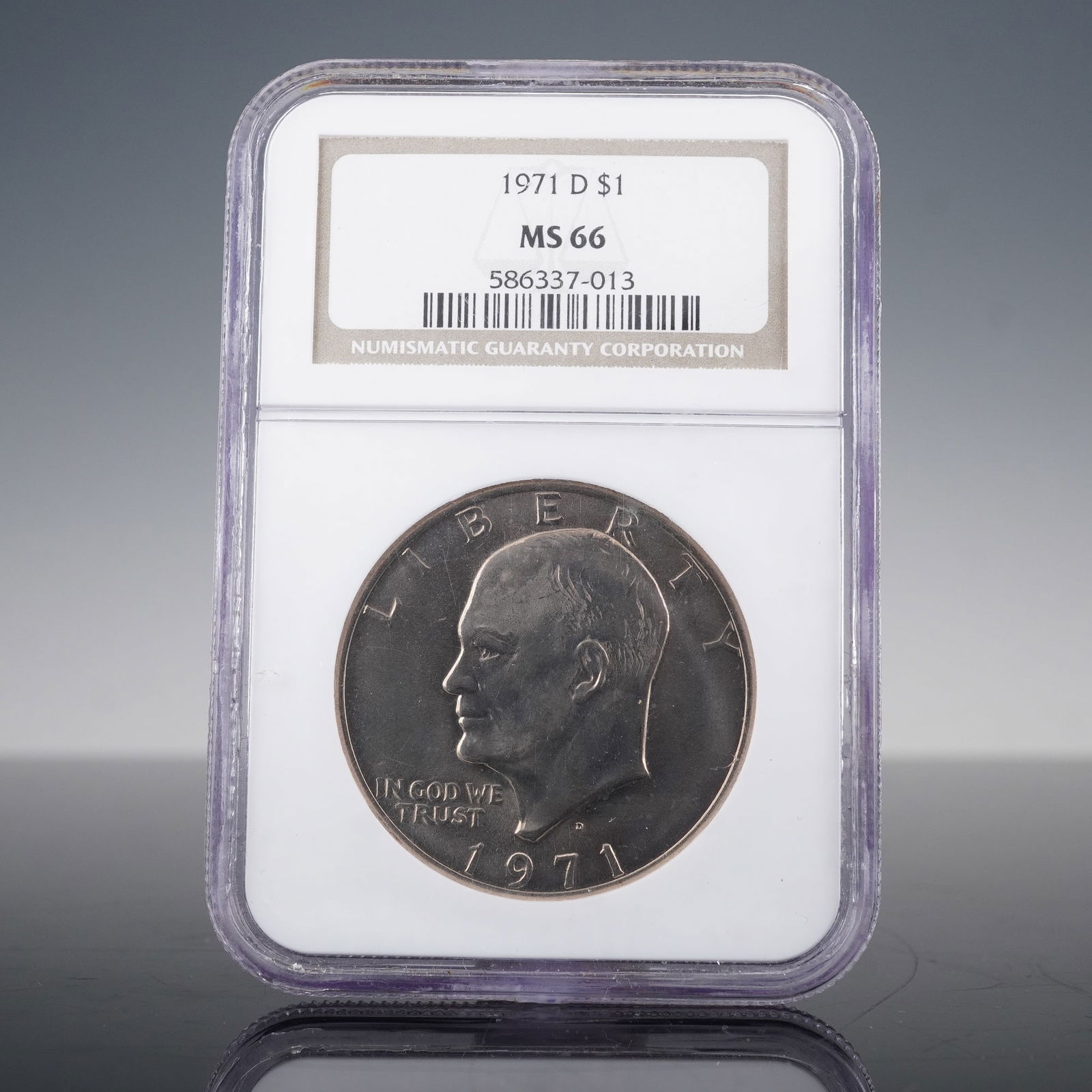 1971-D Eisenhower Silver Dollar MS66 NGC Slabbed Coin (1 of 4)