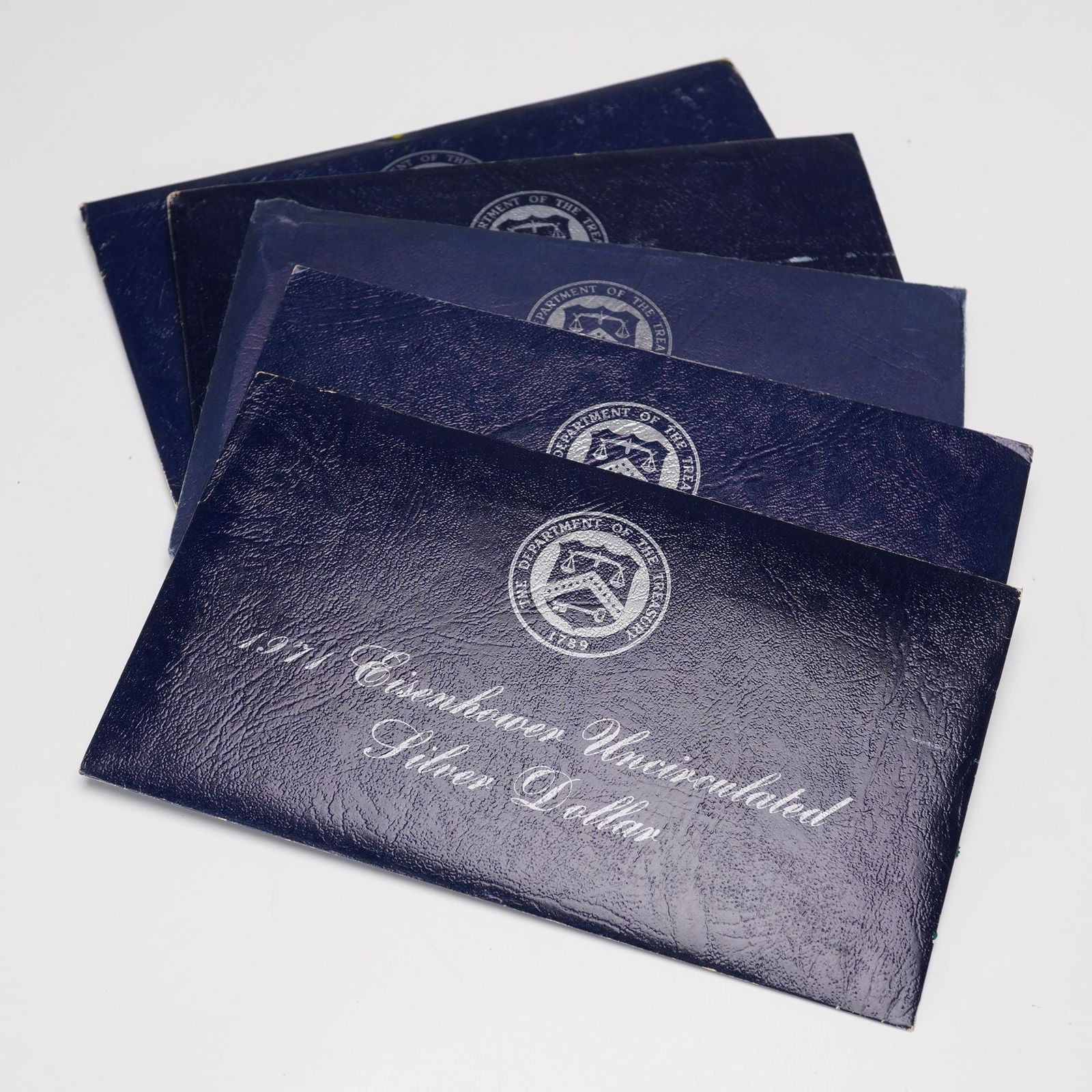 5pc 1971-S Eisenhower Uncirculated Silver Dollar Coins (1 of 6)