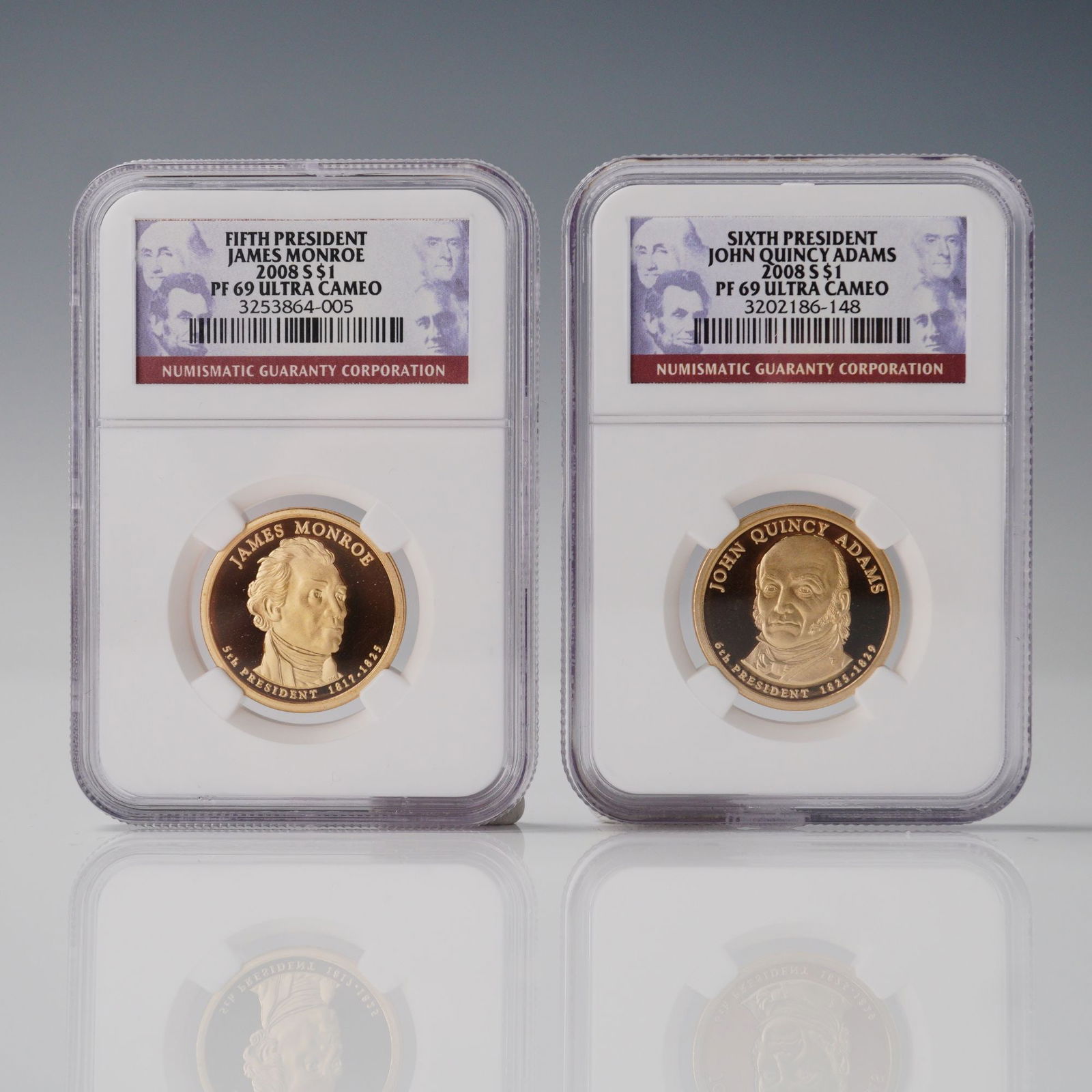 2pc 2008-S Presidential Dollar Coins NGC Graded PF69 Ultra Cameo (1 of 6)