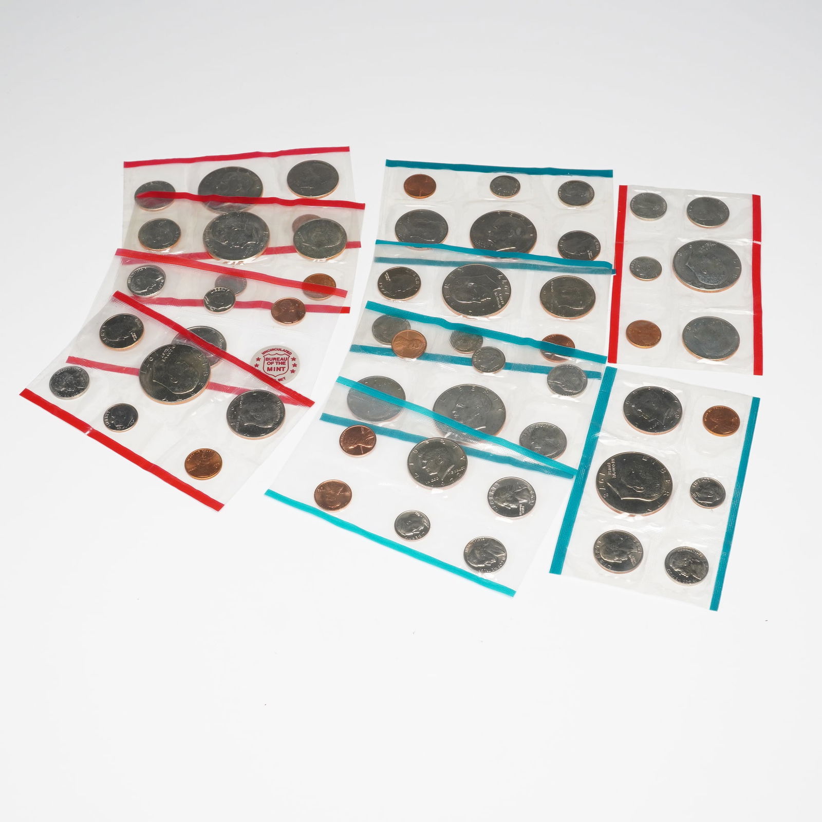 10pc 1972, 1977, 1978 U.S. Mint Uncirculated Coin Sets (1 of 6)