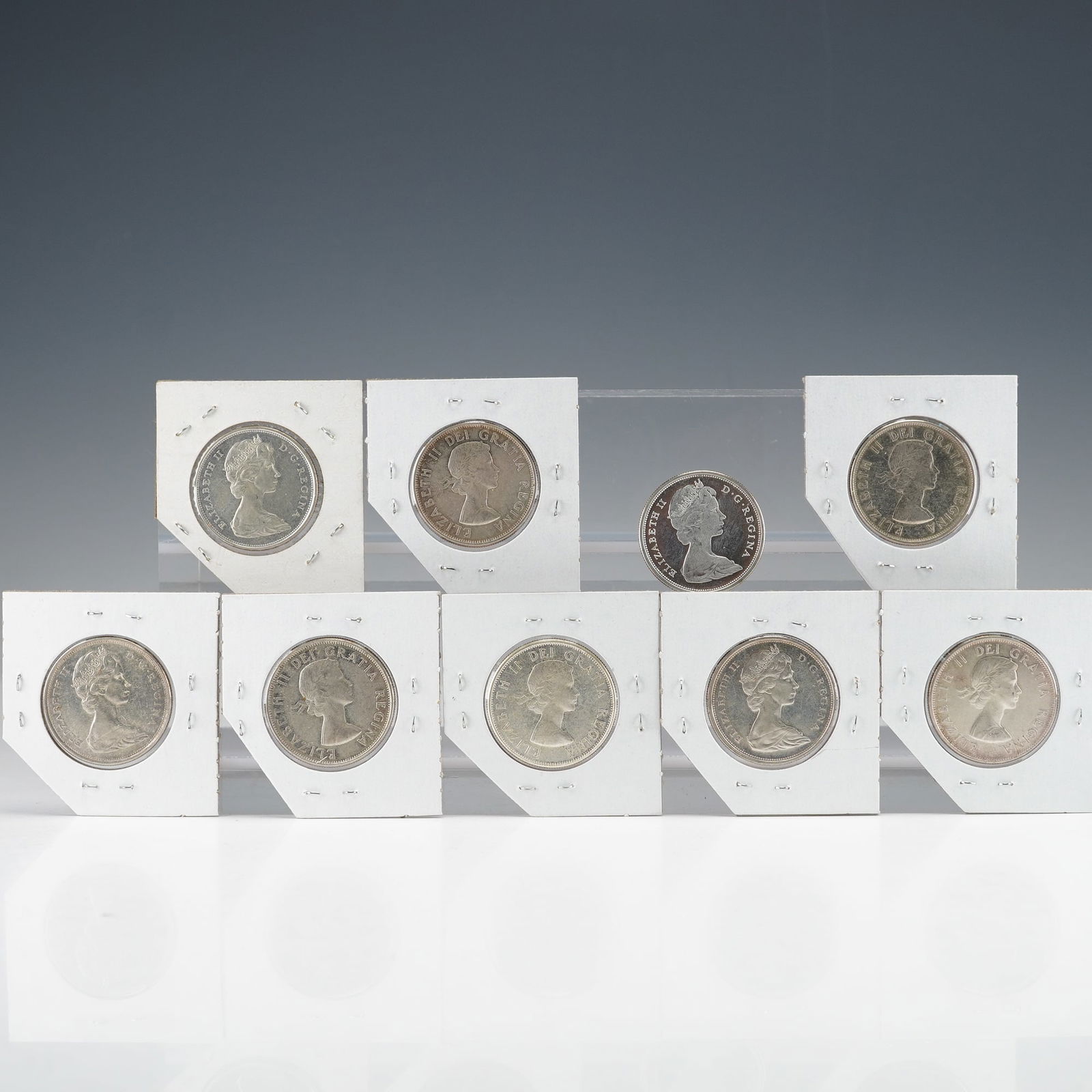 9pc CAN 1962-1966 50 Cents Silver Half Dollar Collection (1 of 4)