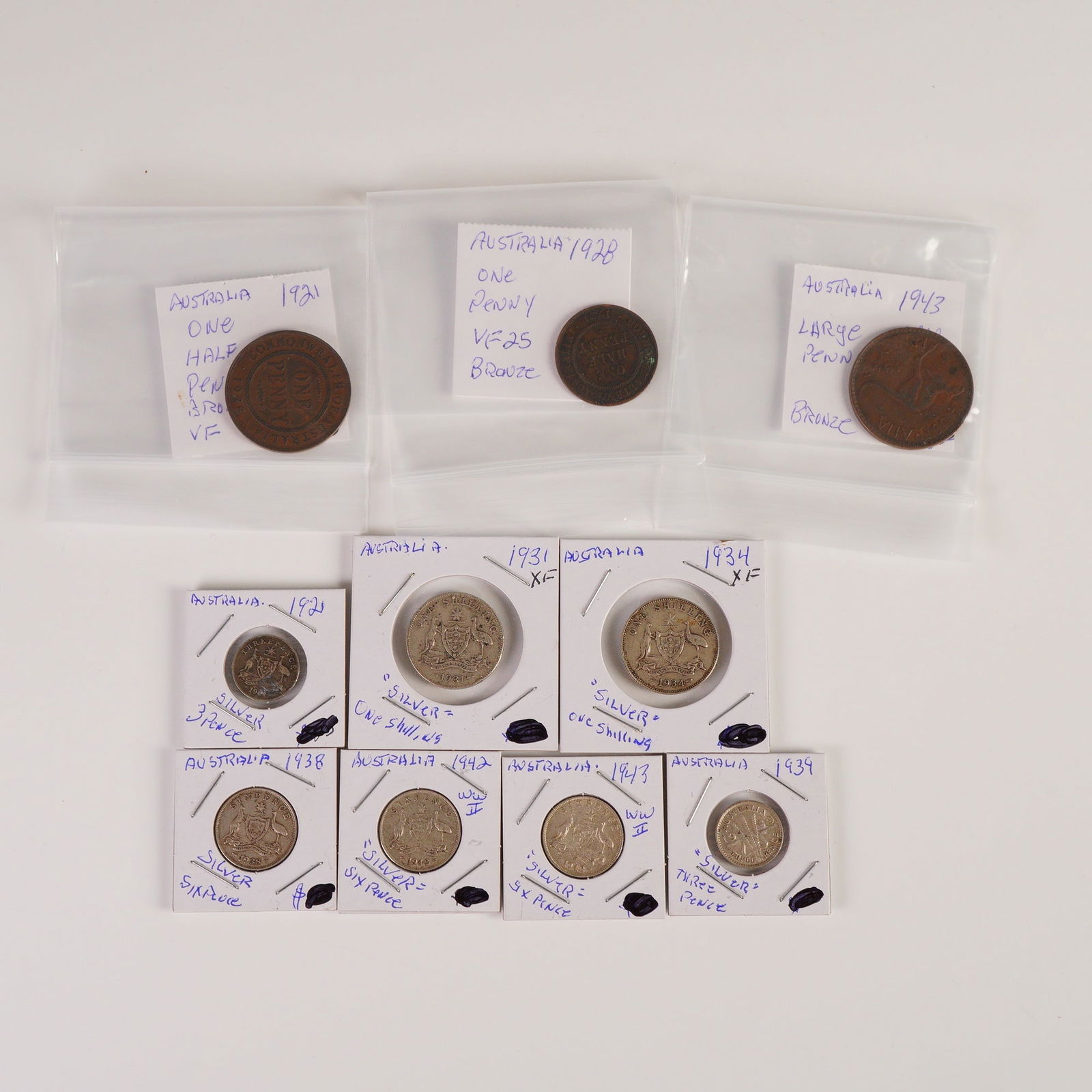 10pc 1921-1943 Australian Assorted Coin Collection (1 of 8)