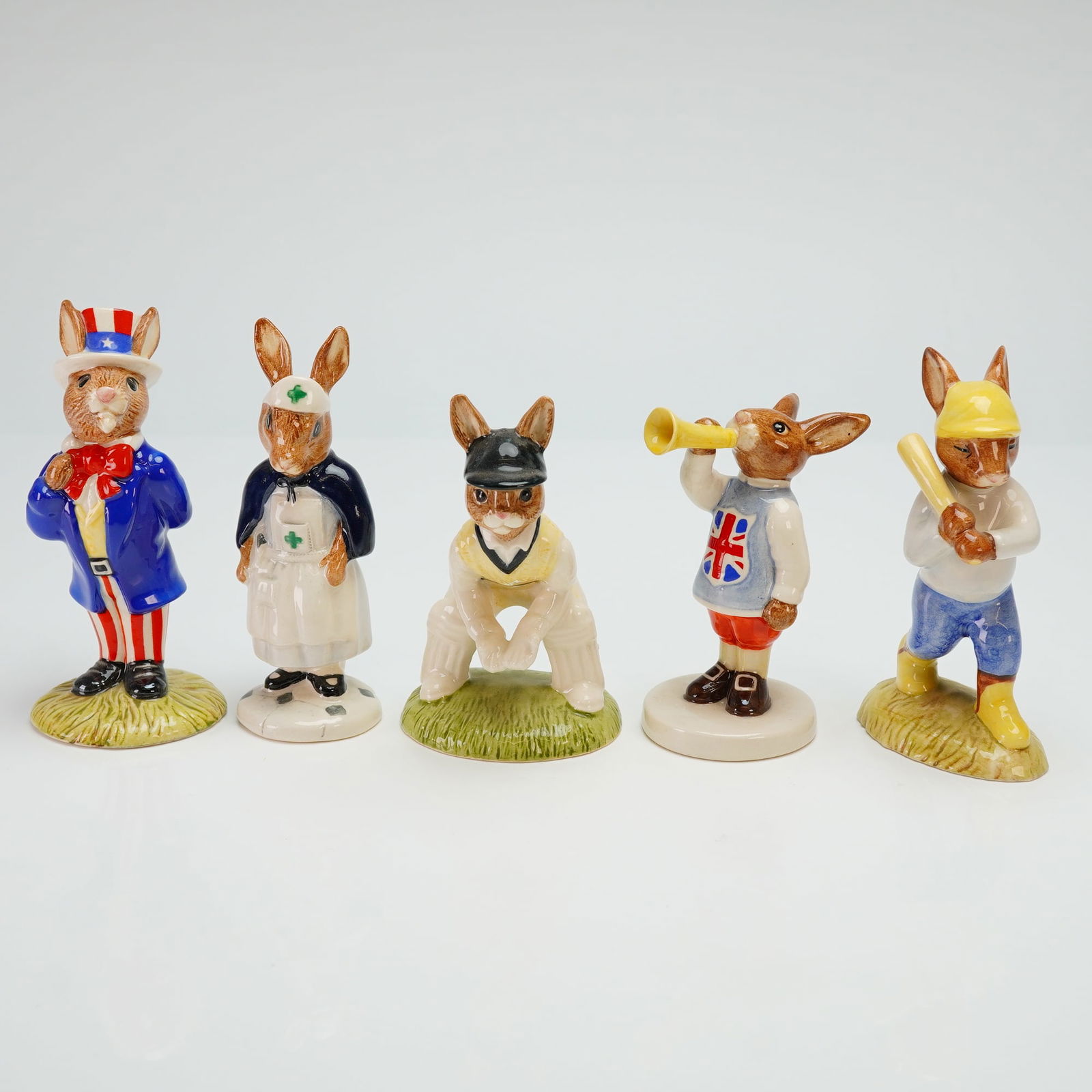 Group of Five Royal Doulton Bunnykins Figurines- DB43, 50, 74, 95 & 150 (1 of 3)