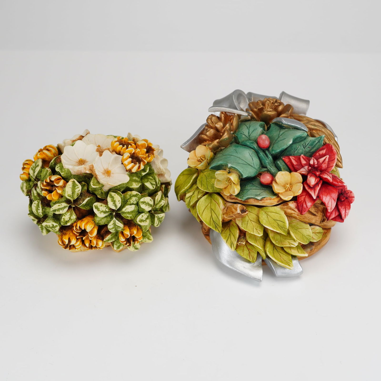 2pc Harmony Kingdom Box Figurines, Christmas Bouquet & Gardenia (1 of 4)