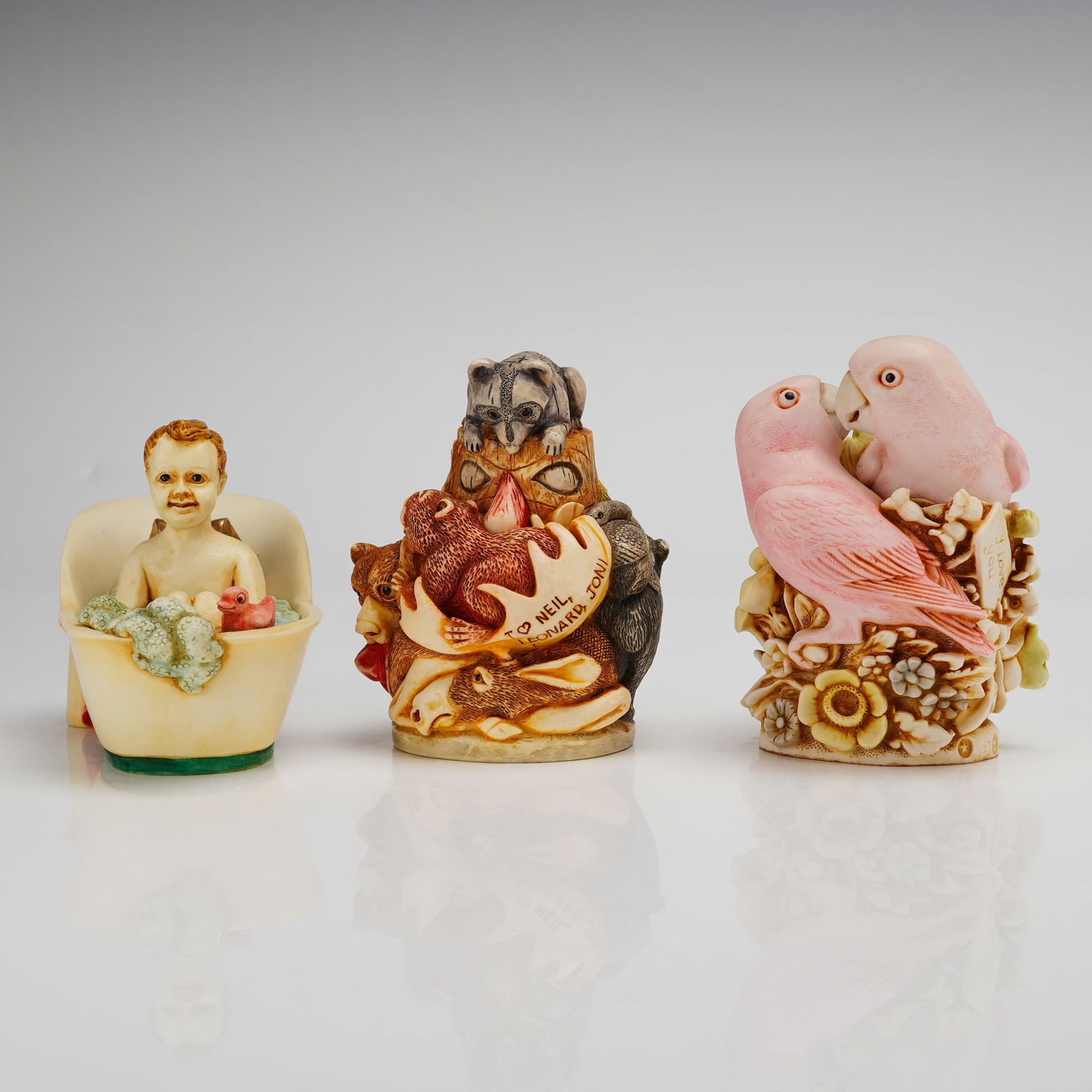 3pc Harmony Kingdom Box Figurines (1 of 5)