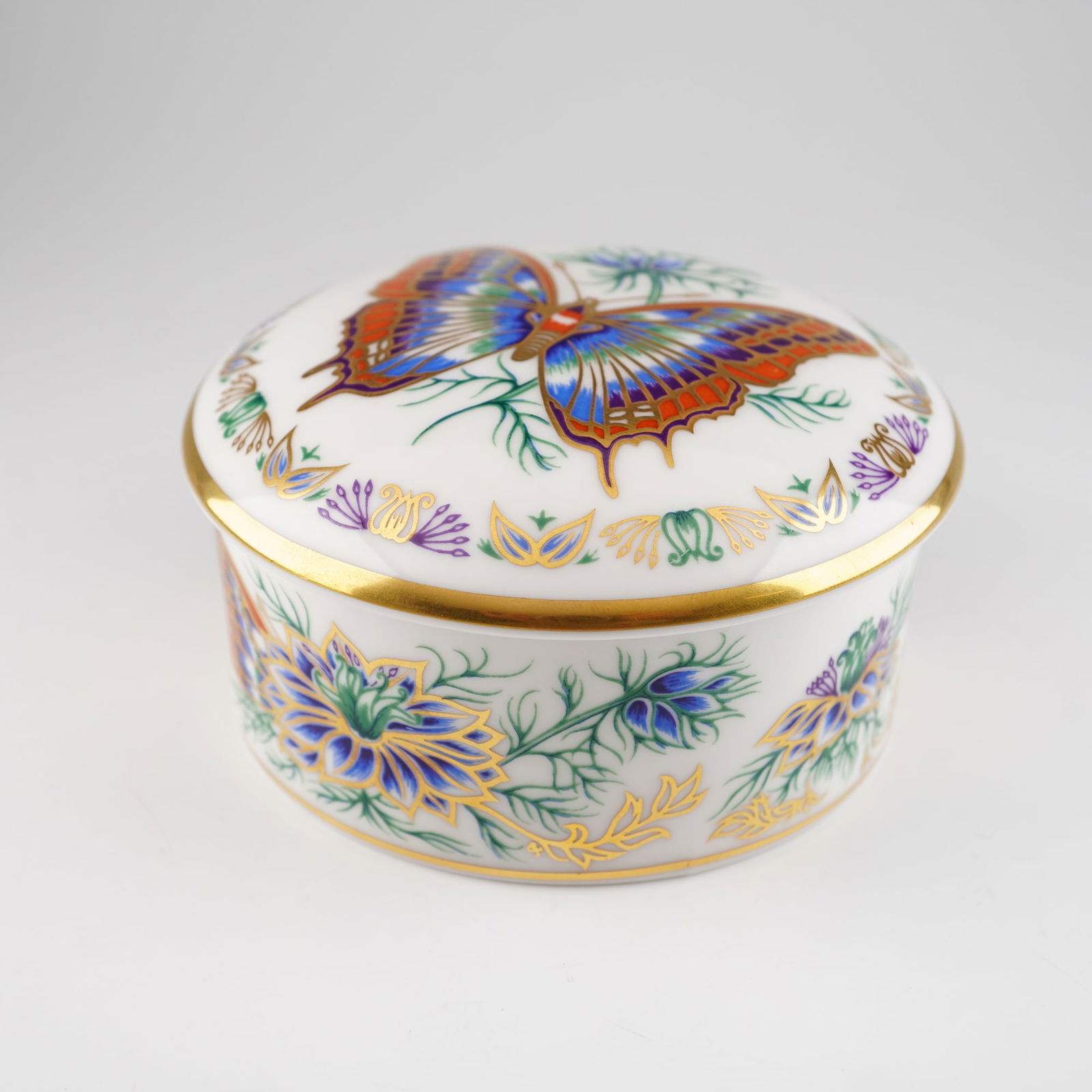 Royal Crown Derby Bone China Lidded Ring Box Europe Two-Tailed Pasha LVII (1 of 4)
