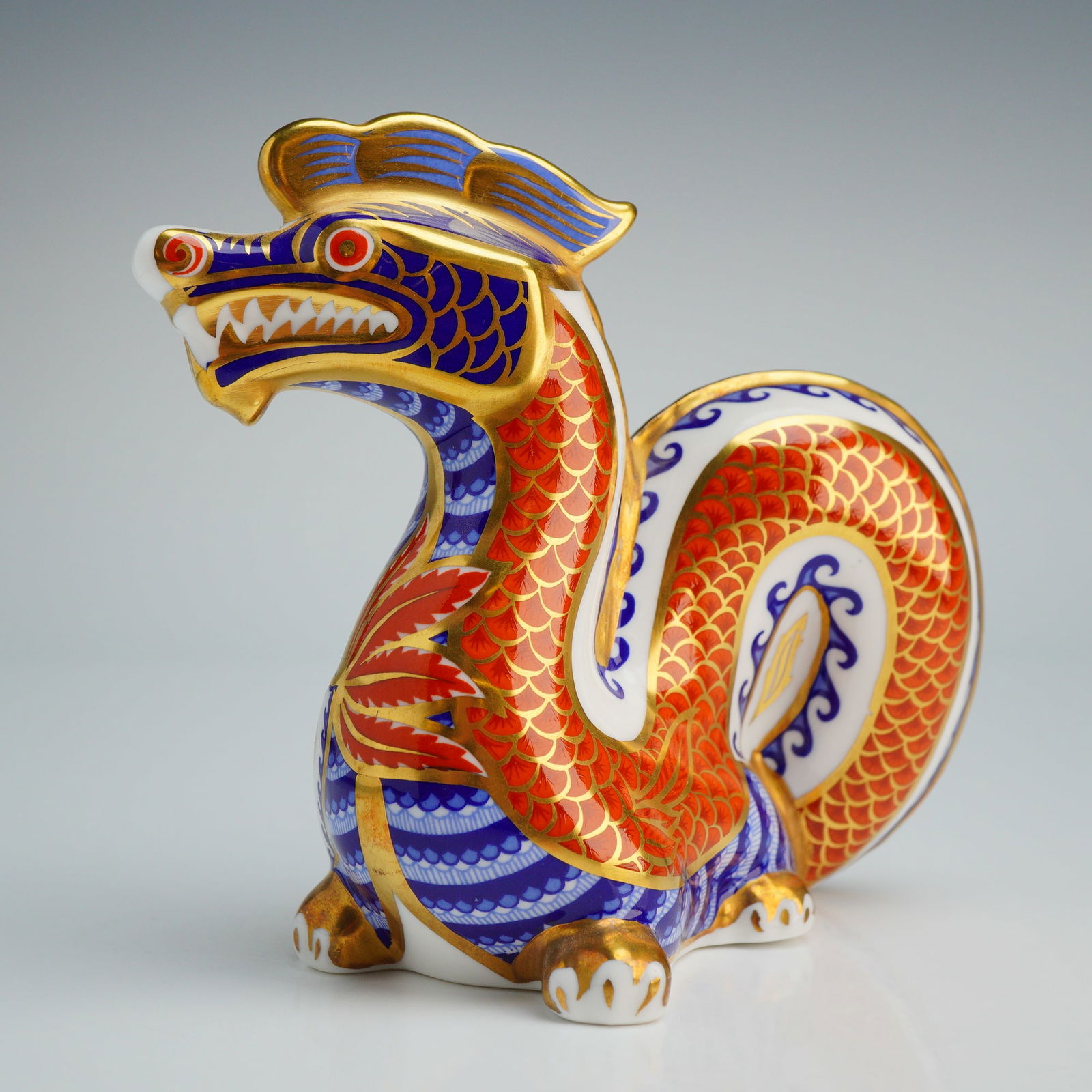 Royal Crown Derby Imari Dragon Paperweight (1 of 4)