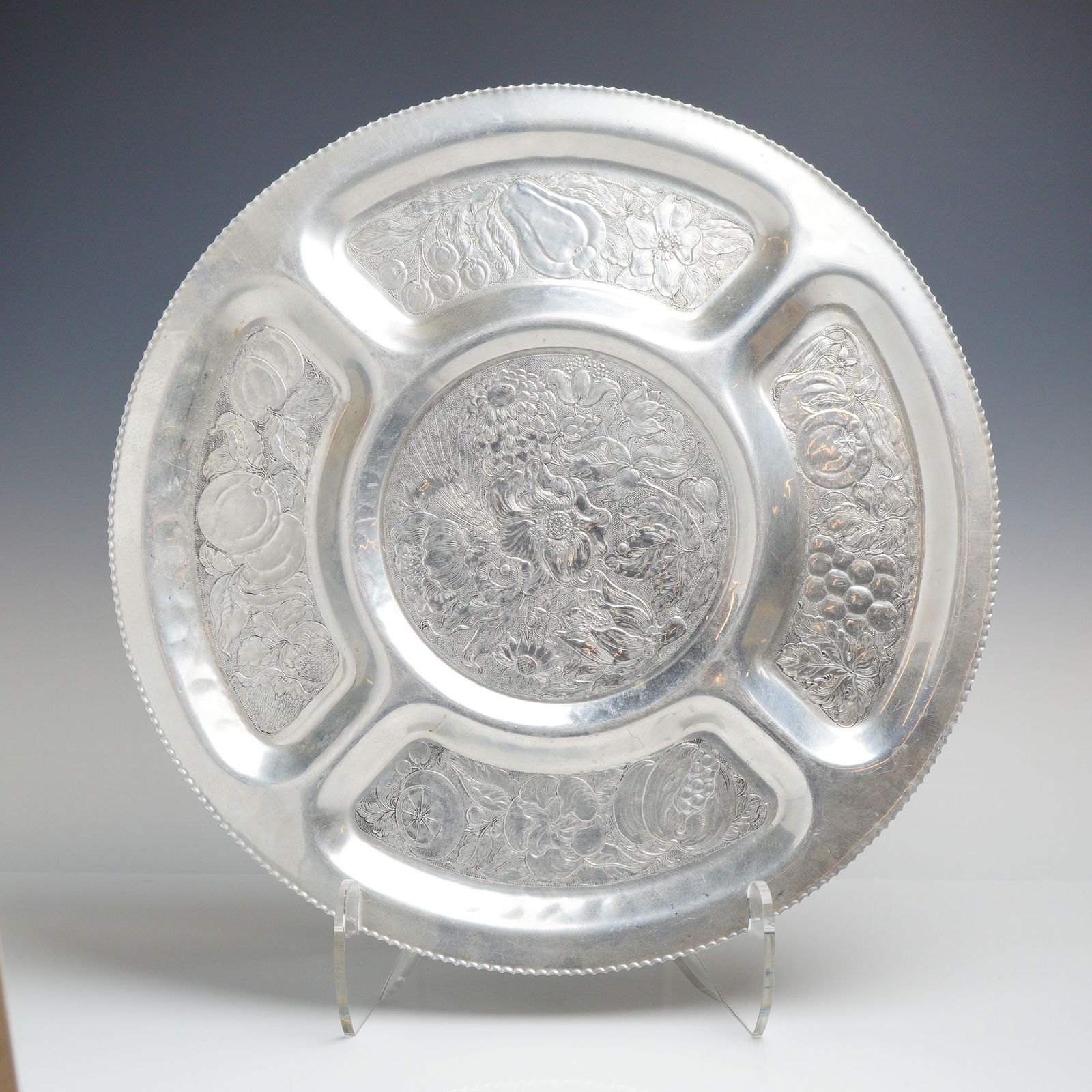 Cromwell Hand Wrought Aluminum Five-Section Lazy Susan (1 of 7)