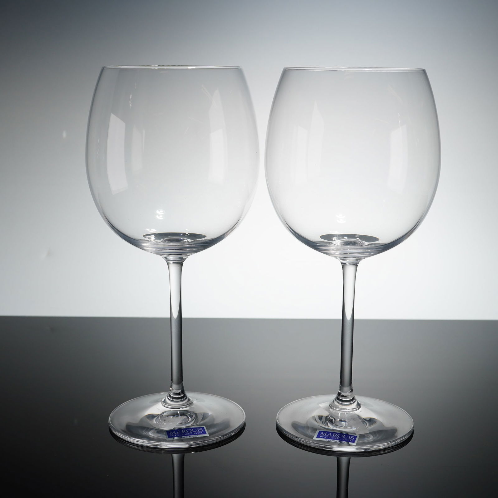 Pair of Marquis by Waterford Crystal Vintage Light Red Wine Glasses (1 of 5)