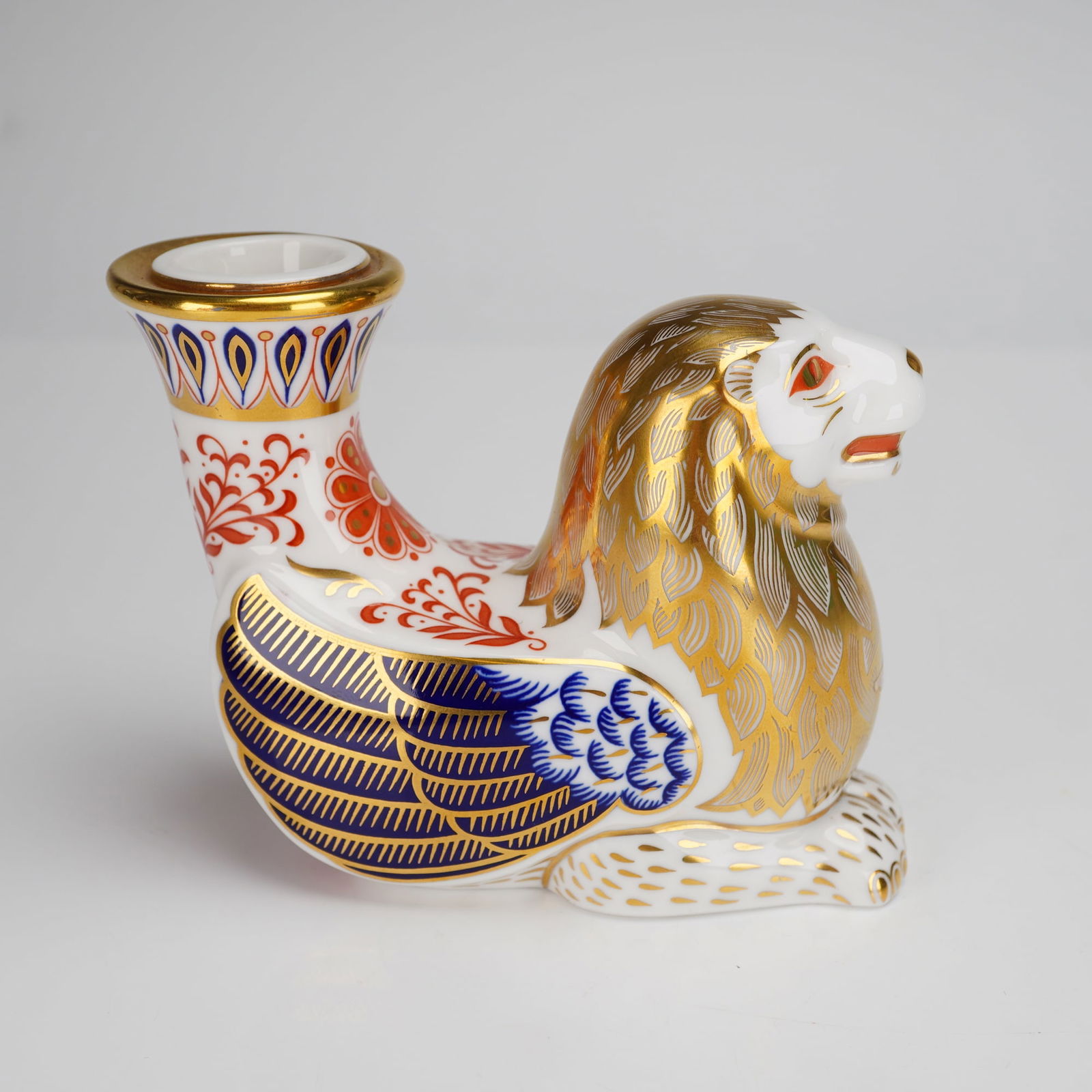 Royal Crown Derby Mythical Beast Lion Bone China Candle Holder (1 of 3)