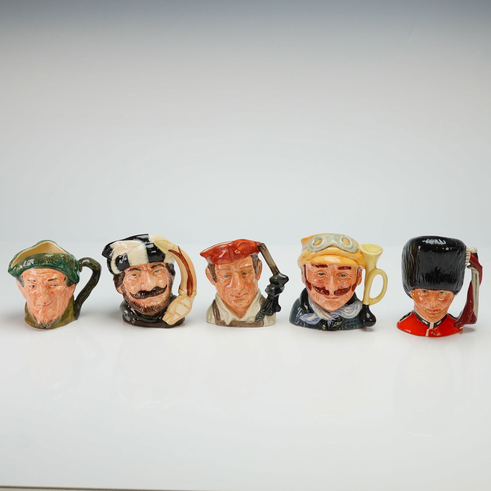 5pc Royal Doulton Small Character Jugs D5824, 6612,6578,6637 & 6771 (1 of 3)