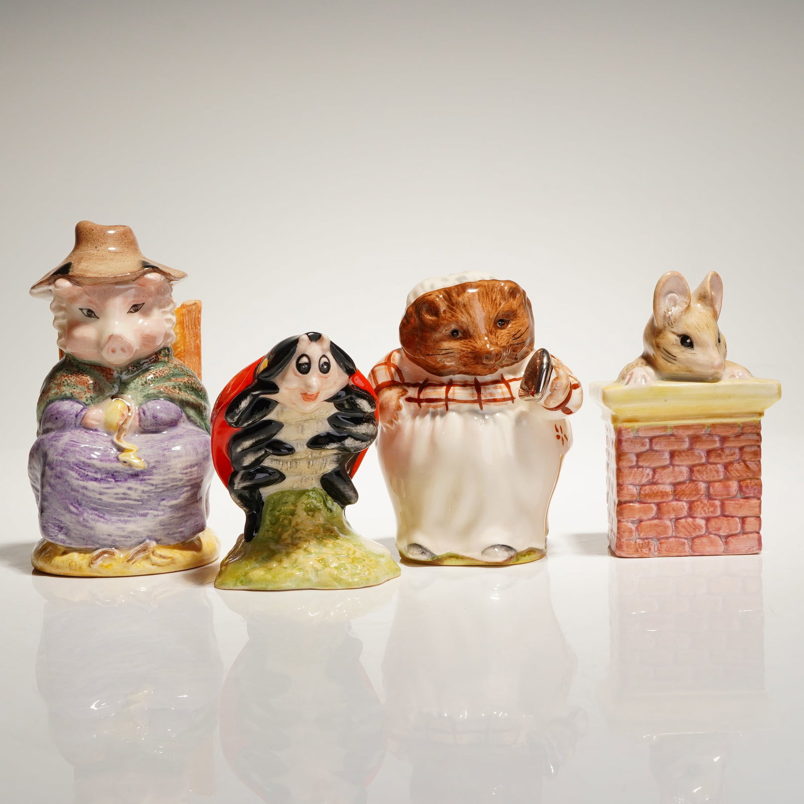 4pc Royal Albert and Beswick Beatrix Potter Ceramic Figurines (1 of 3)