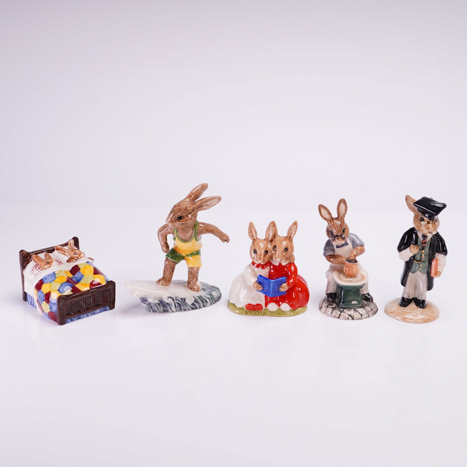Collection of Five Royal Doulton Bunnykins Figurines (1 of 3)