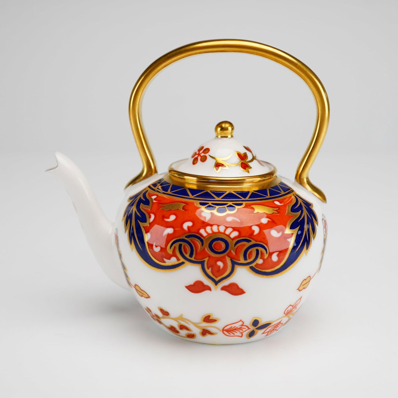 Royal Crown Derby Old Imari Pattern Miniature Tea Kettle (1 of 4)